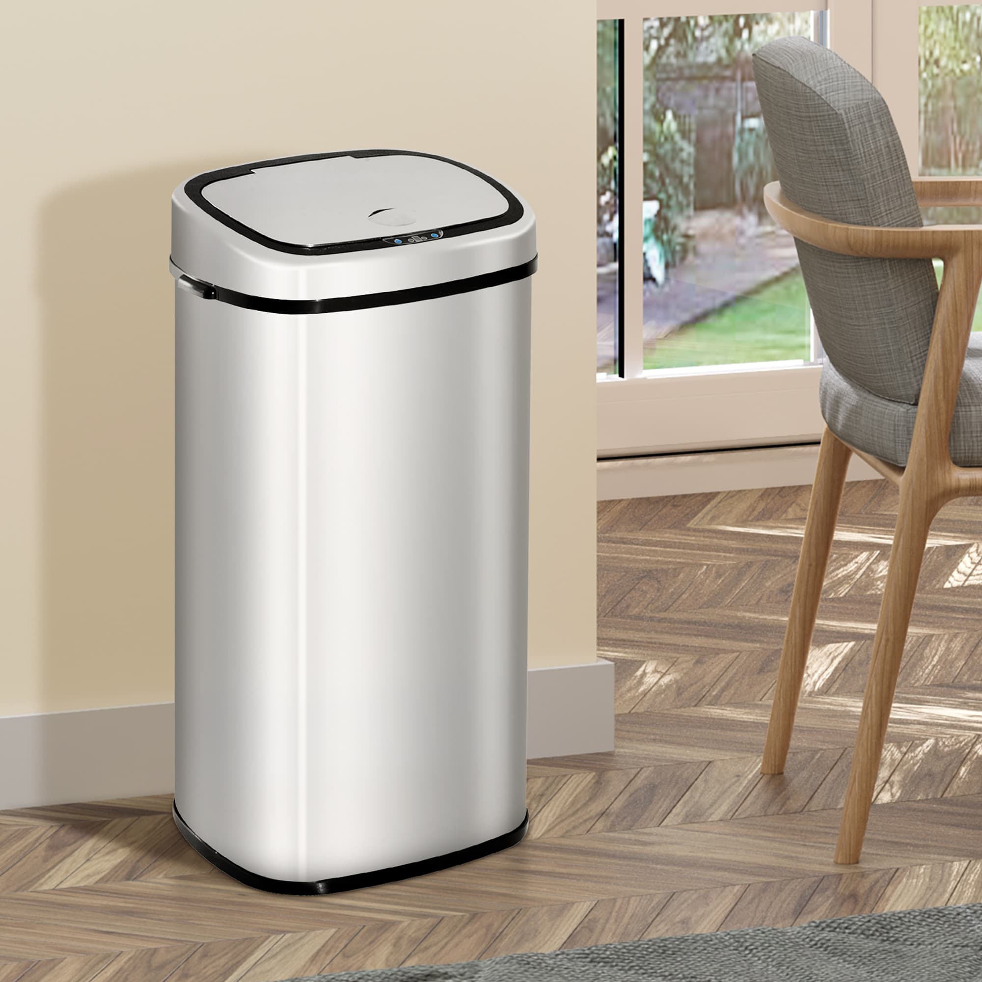 Effortless 68L Touchless Stainless Steel Kitchen Bin - image 1