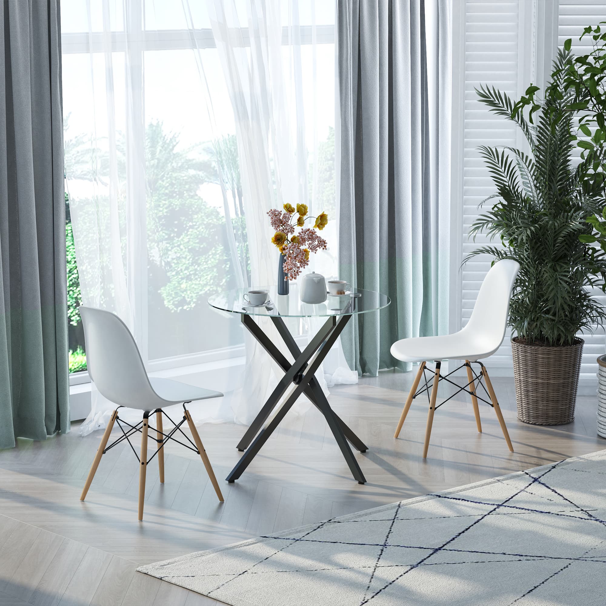 Transform Your Dining Space with this Modern Round Glass Table - image 3