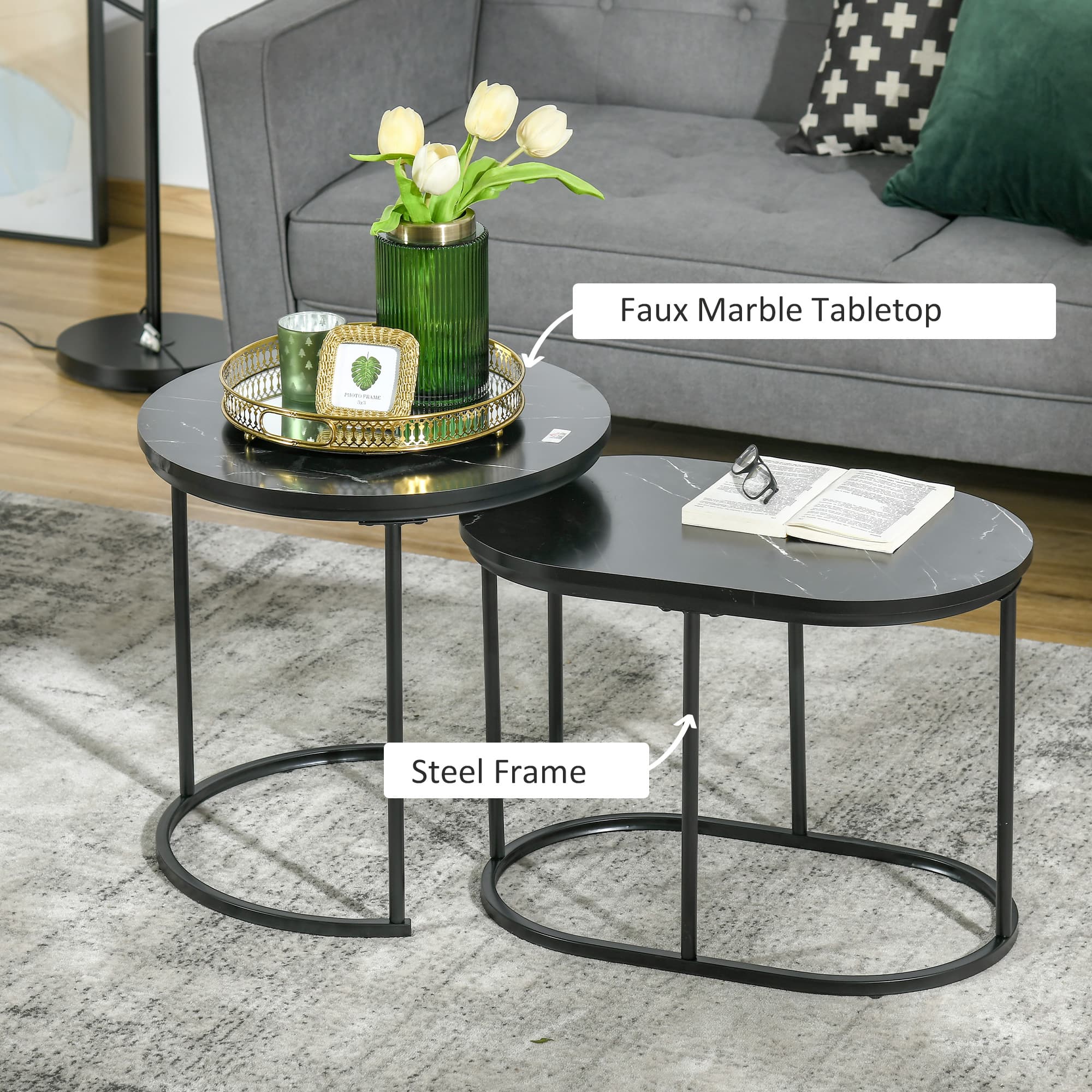 Transform Your Lounge with Marble-Effect Nesting Tables - image 4