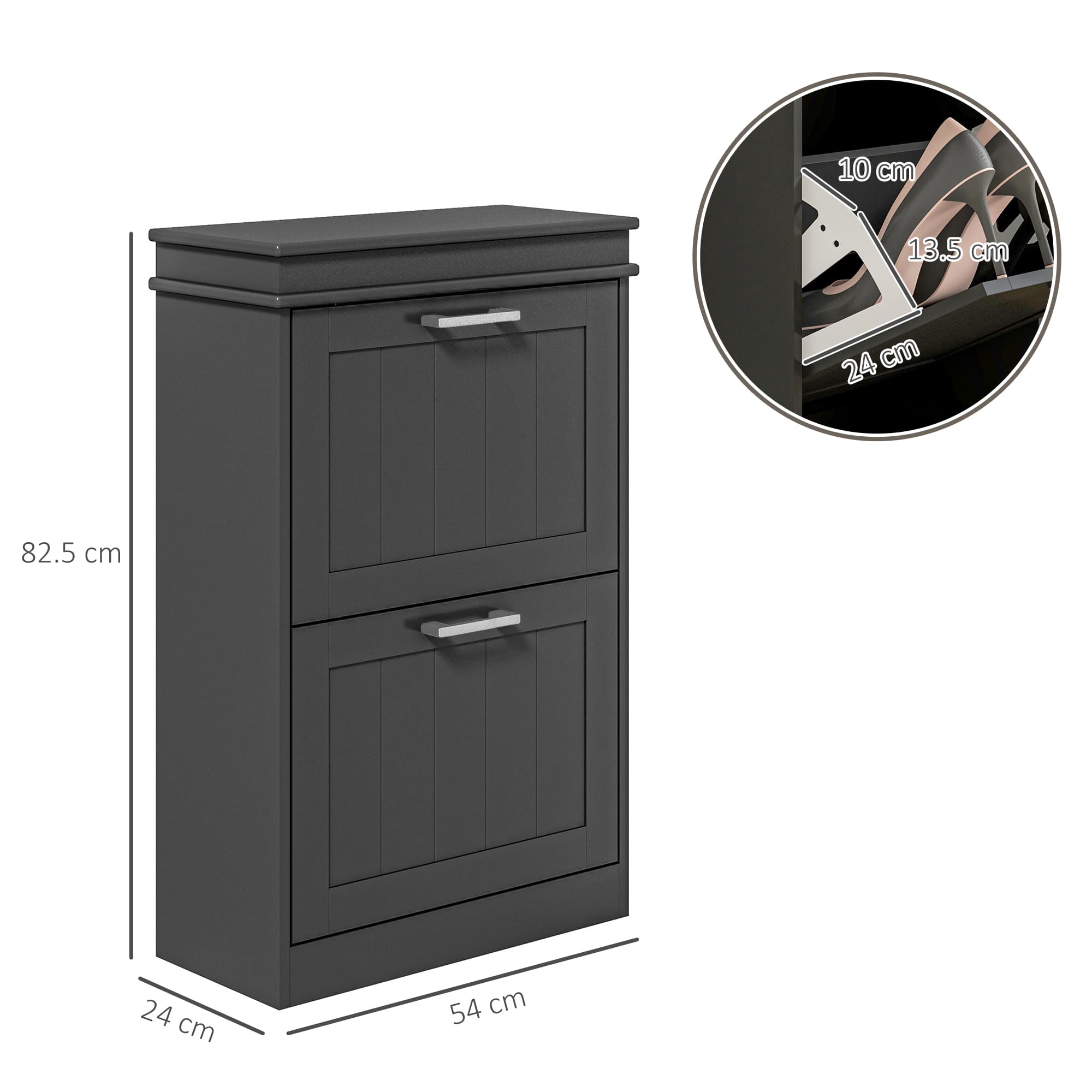 Transform Your Hallway with this Narrow Black Shoe Cabinet - image 1