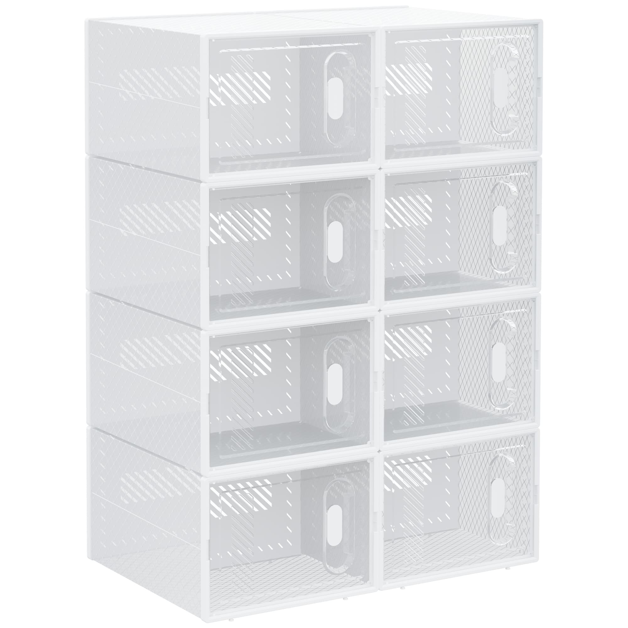 Clear Stackable Shoe Boxes for Everyday Organisation - Clear