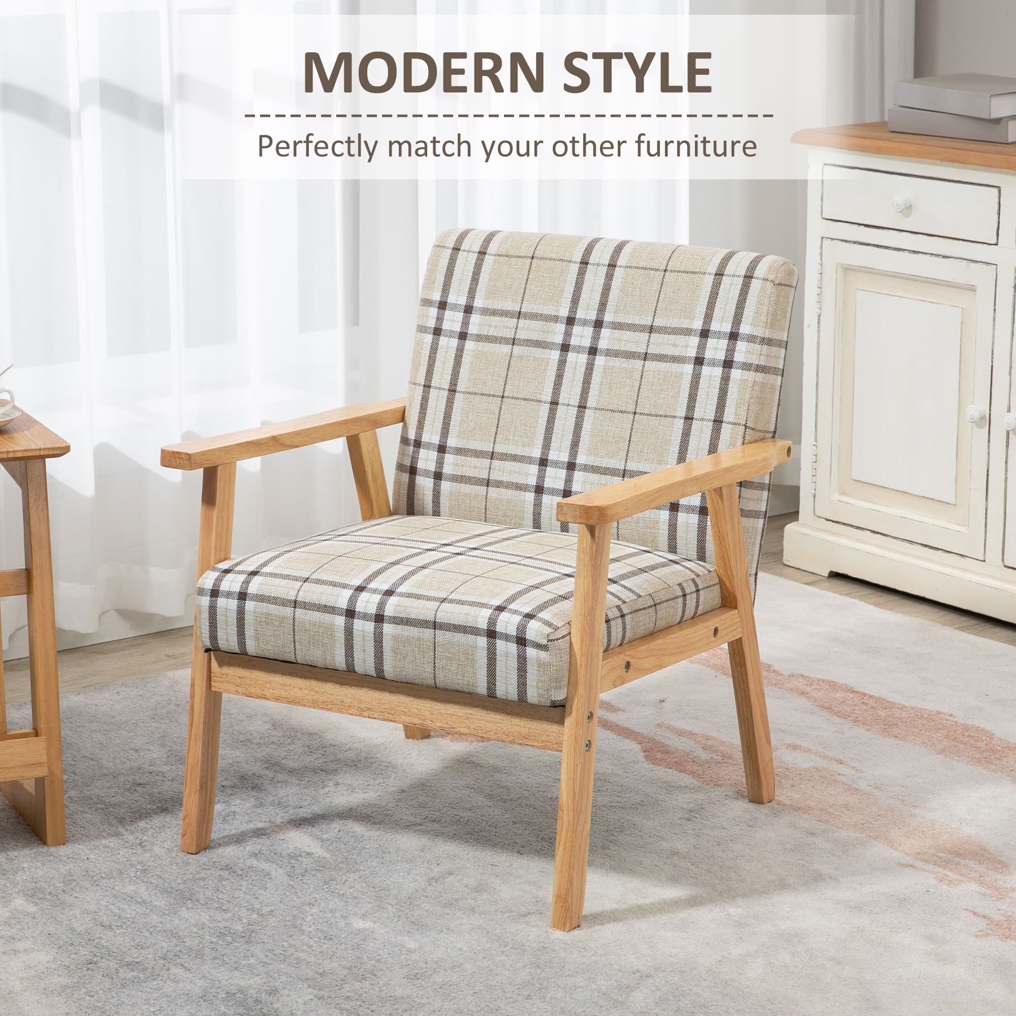 Discover Premium Comfort with this Beige Linen Armchair - image 5