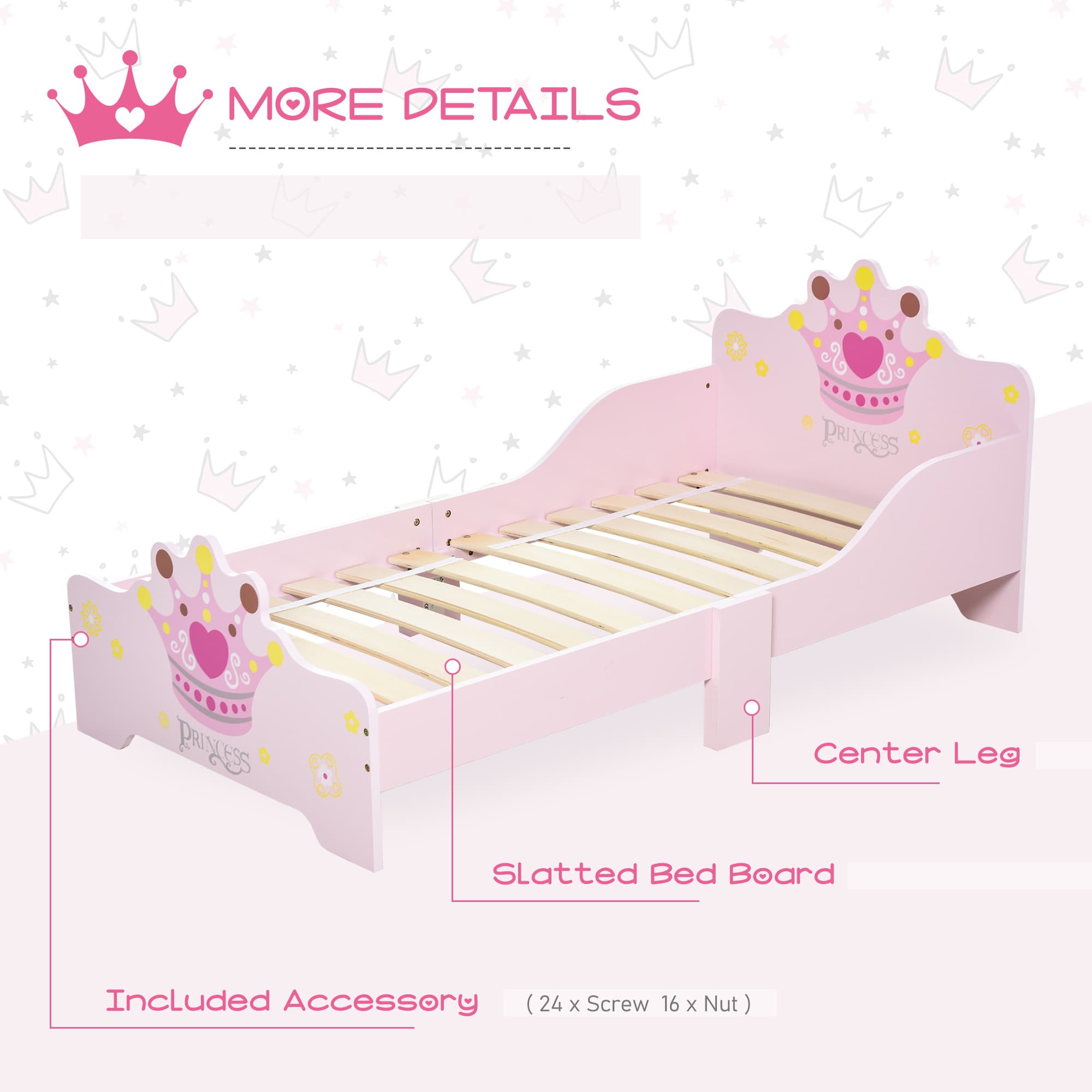 Transform Their Room with this Pink Princess Toddler Bed - image 2
