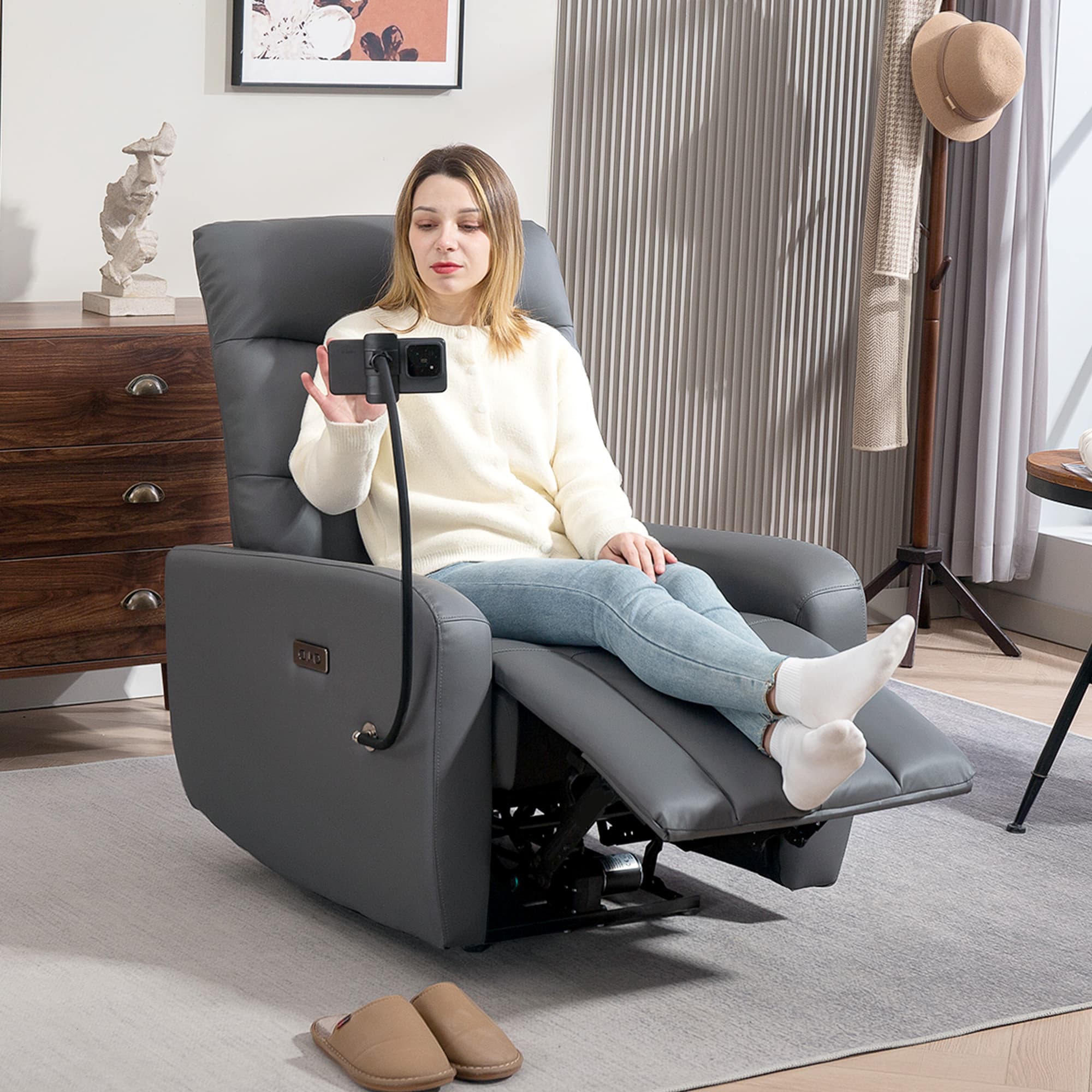 Transform Your Comfort with this Grey Electric Recliner - image 2
