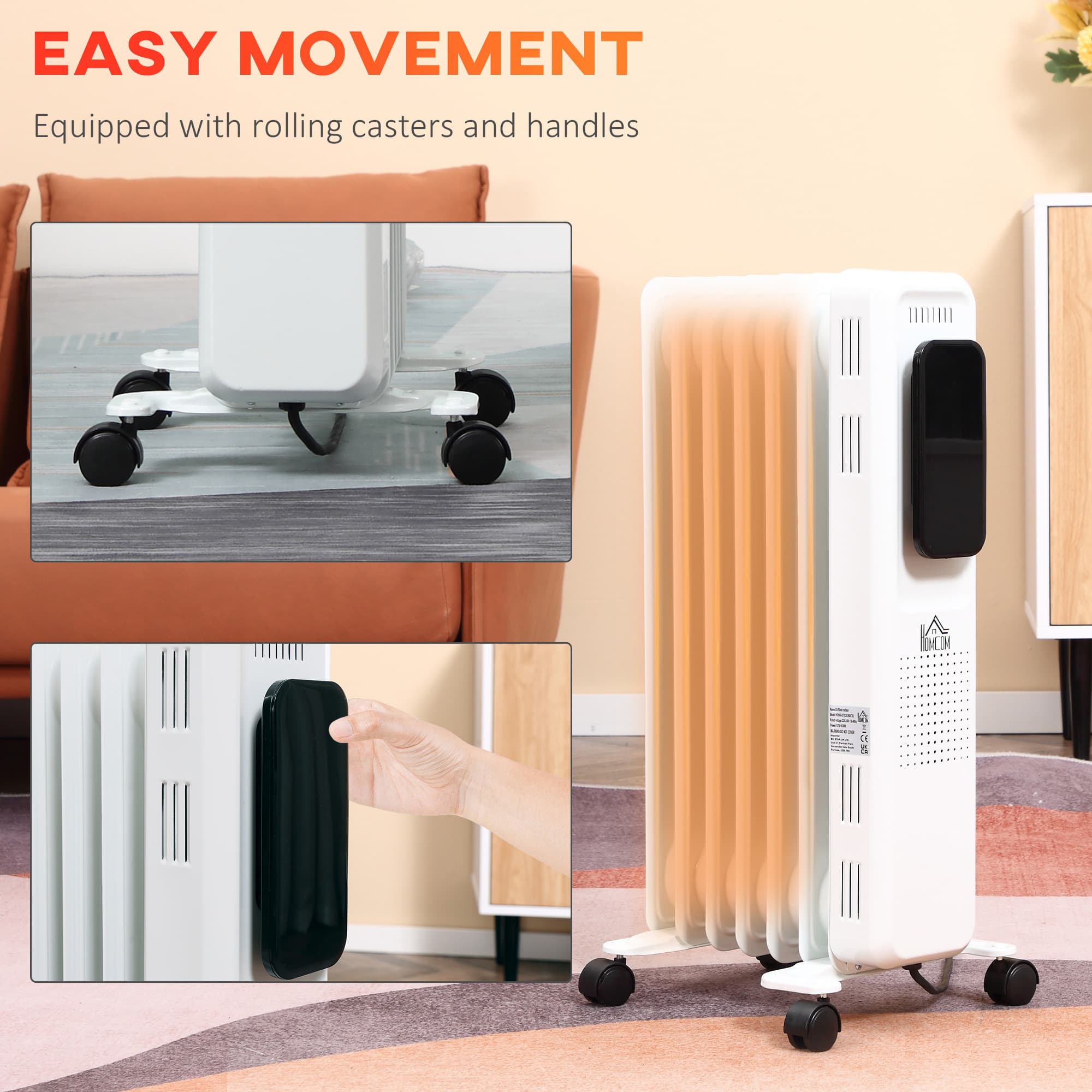 Portable Oil Filled Radiator for Quiet Room Heating - image 2