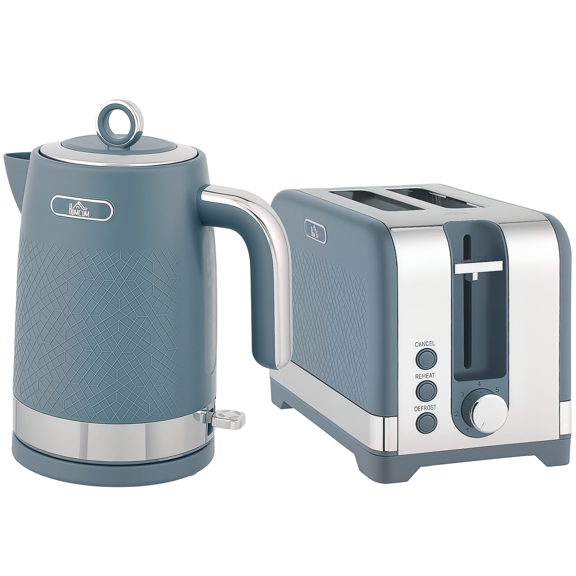 Transform Your Mornings with this Sleek Blue Breakfast Set - Blue