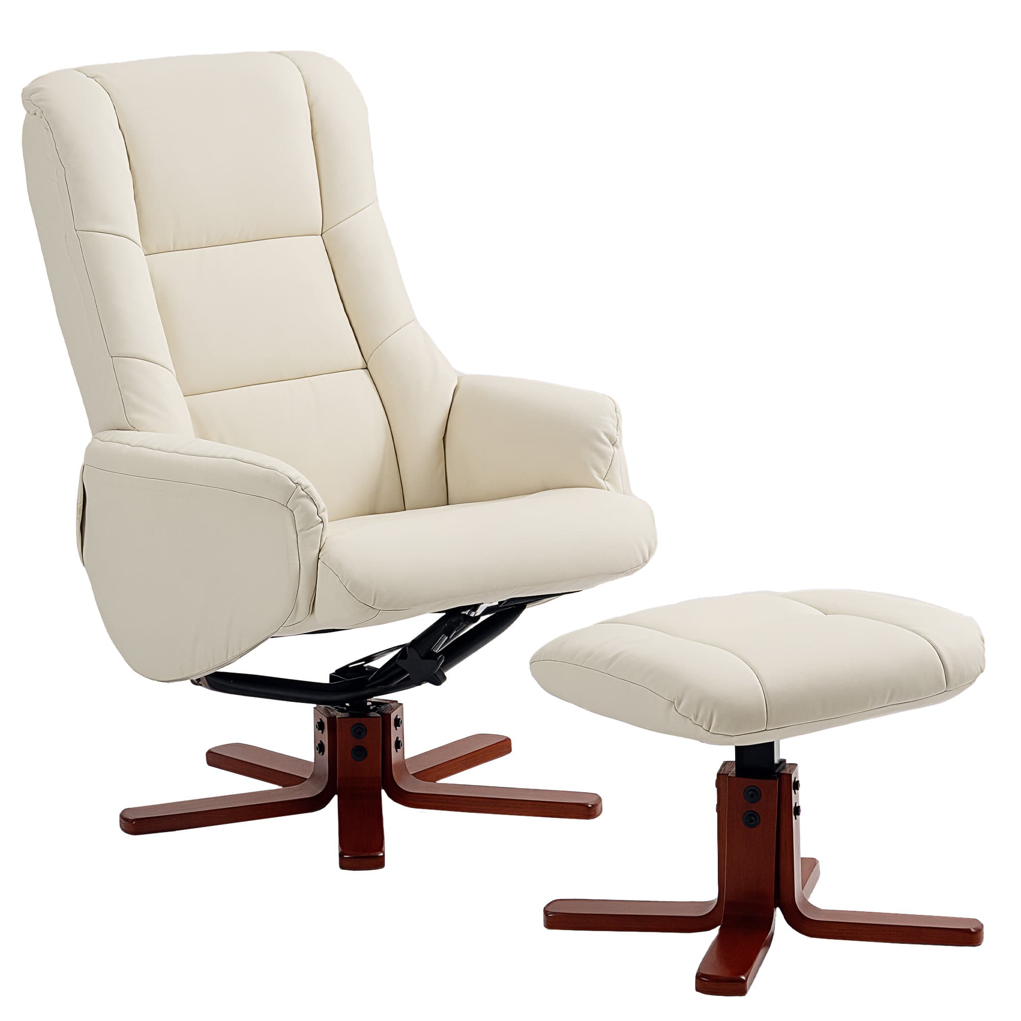 Discover Ultimate Comfort with this Cream Rocking Recliner