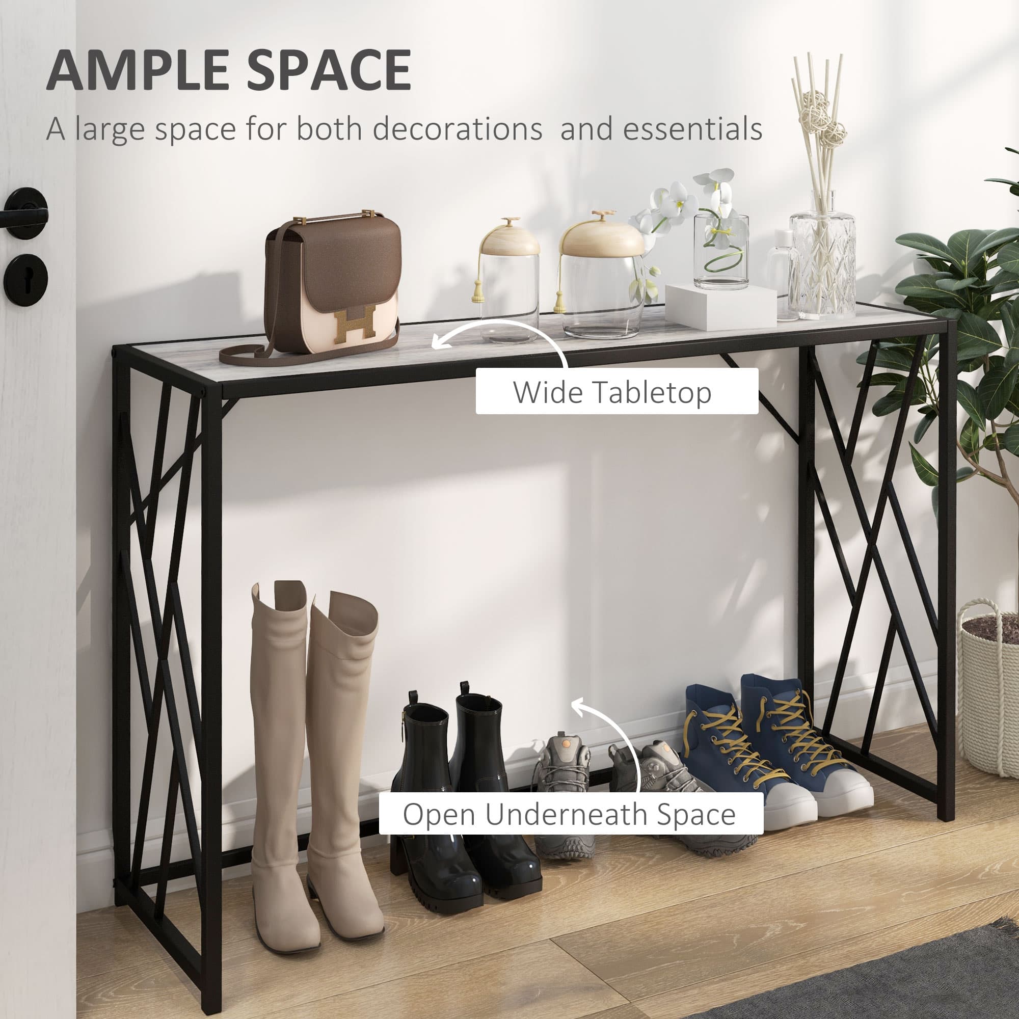 Transform Your Hallway with this Industrial Grey Console Table - image 2