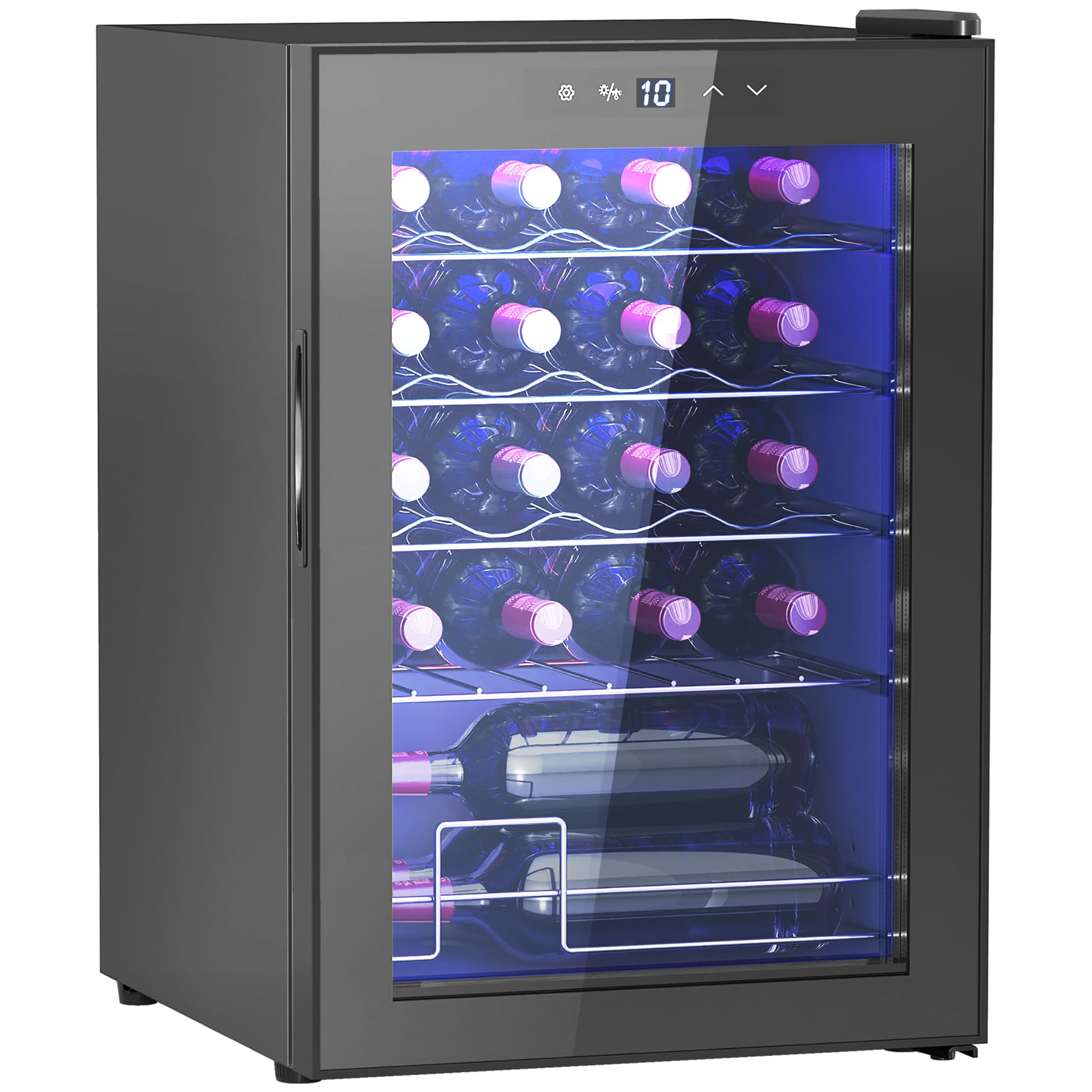 20-Bottle Wine Cooler with Adjustable Temperature and Blue LED - image 6