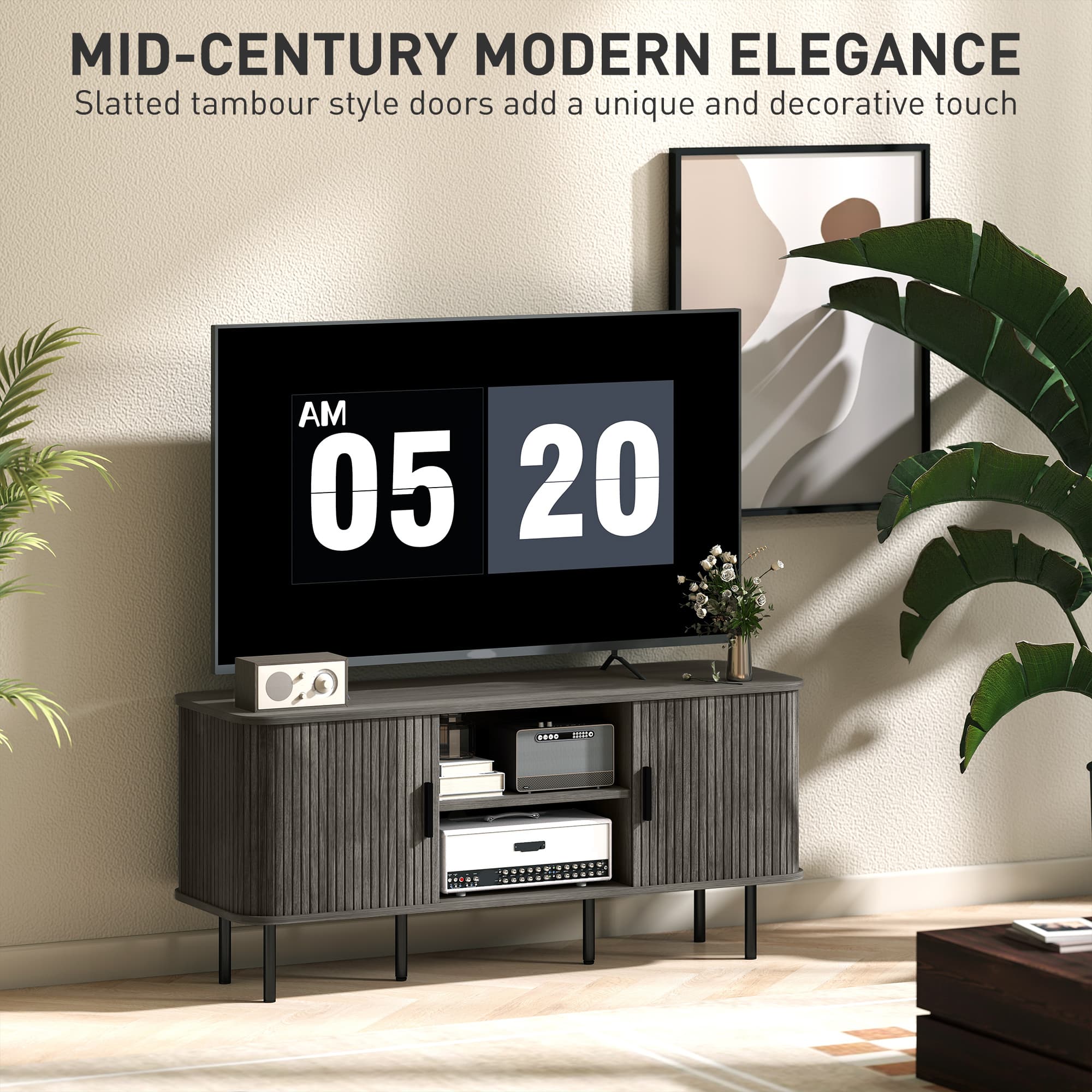 Transform Your Living Room With This Grey 55-Inch TV Stand - image 5