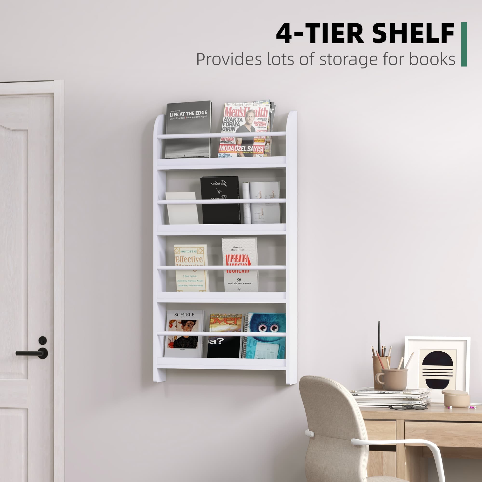 Wall-mounted bookshelf that keeps books off the floor - image 10