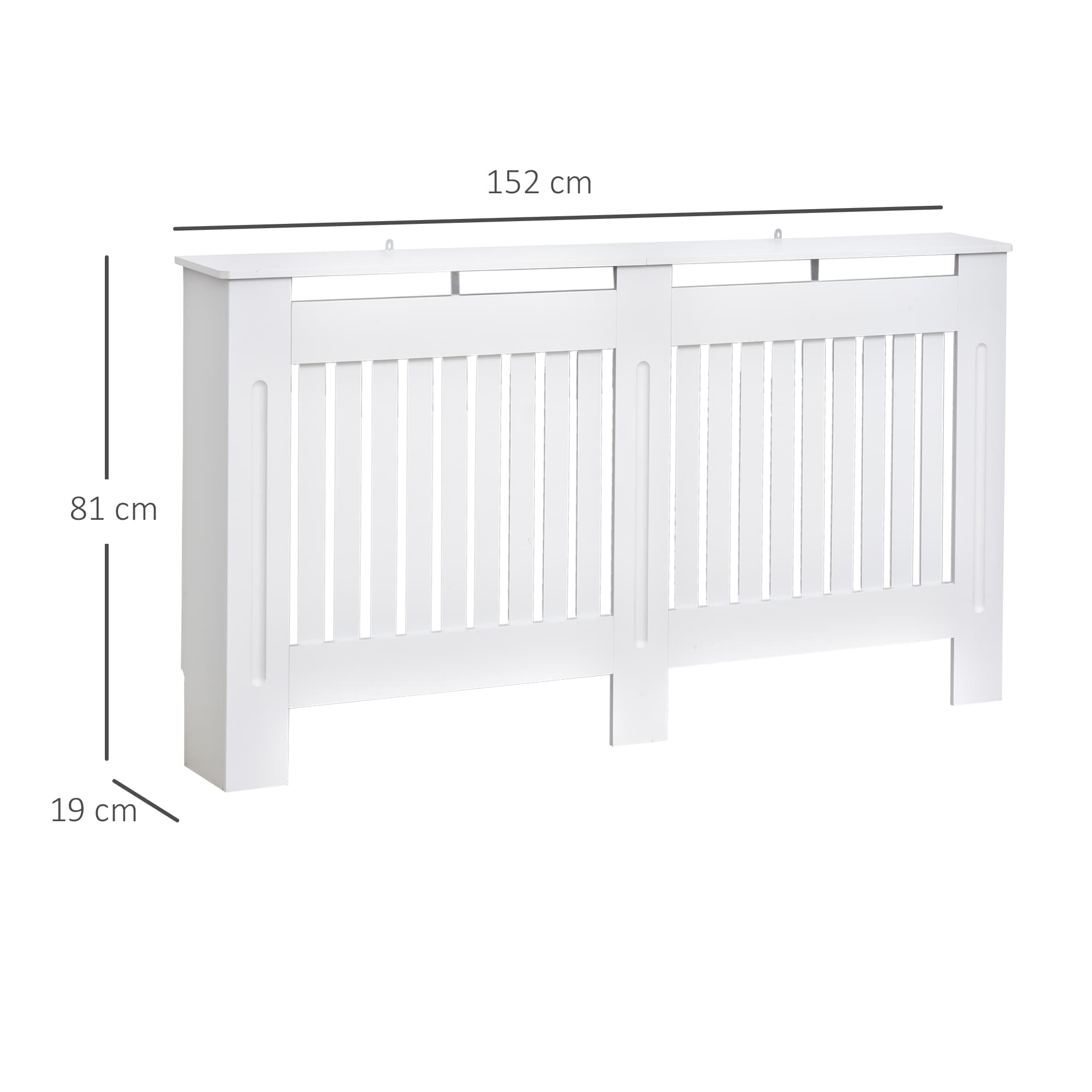 White Slatted Radiator Cover for Large Radiators - image 6