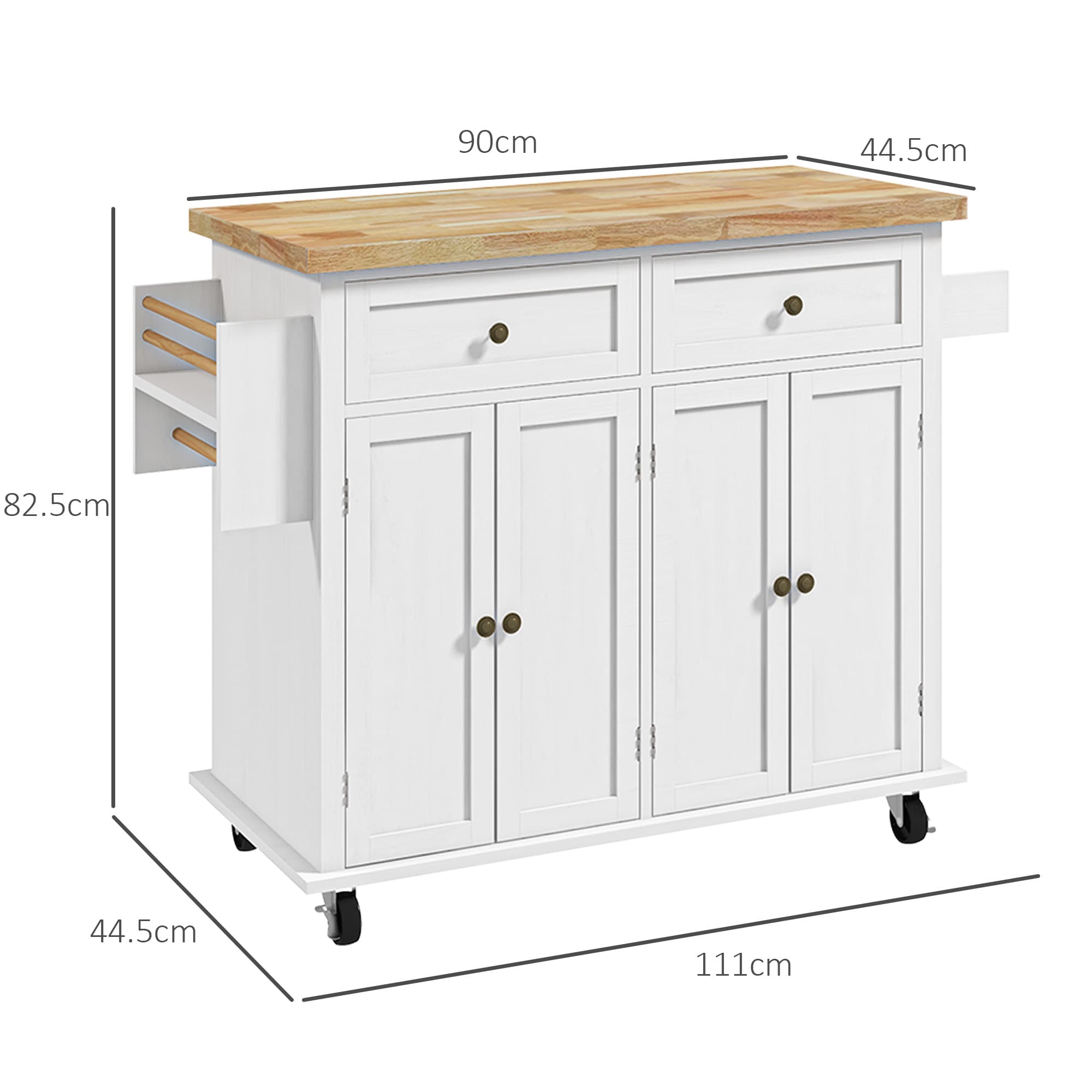 Effortless Storage With Our White Rolling Kitchen Island - image 3
