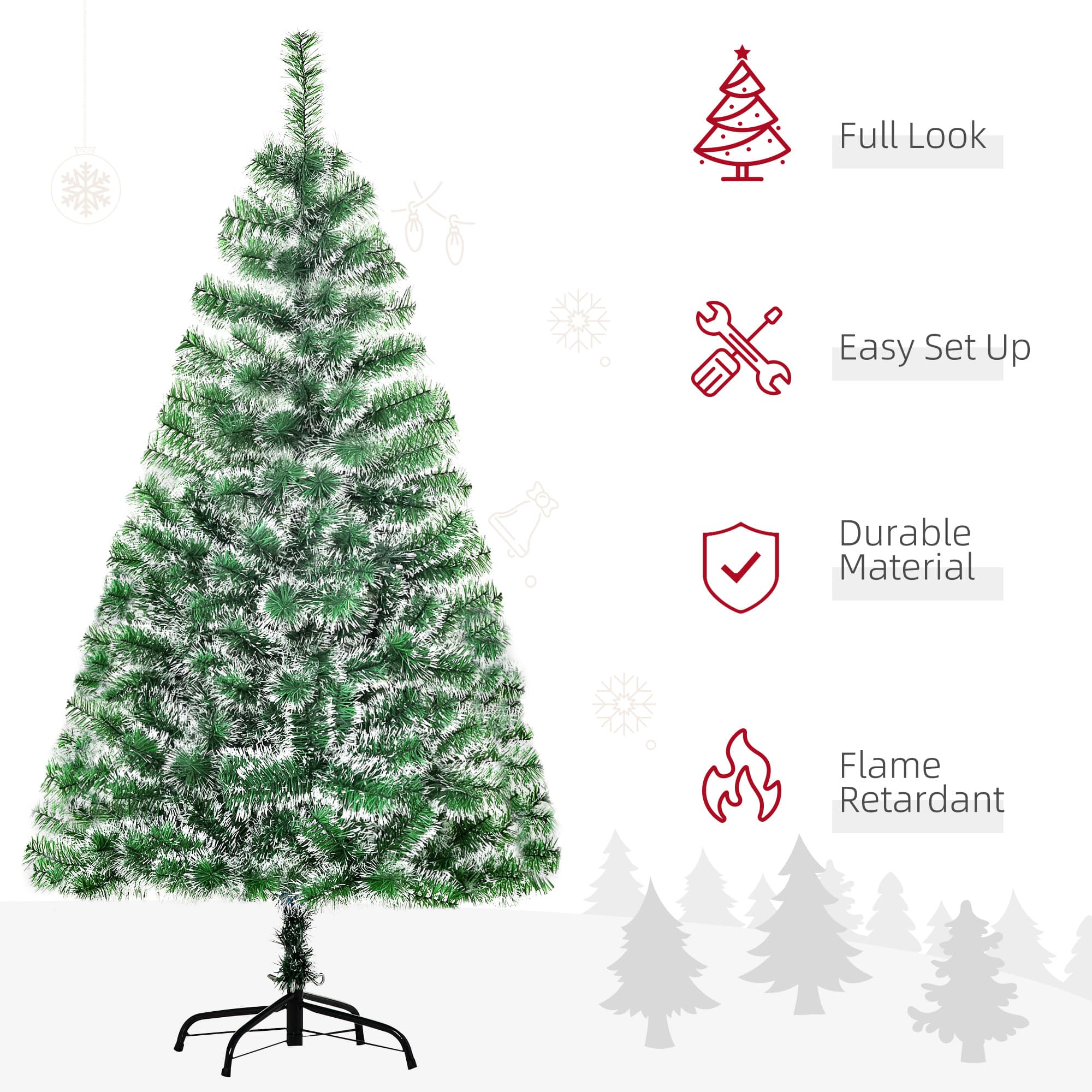 Full, Snow-Tipped 5ft Artificial Christmas Tree - image 9