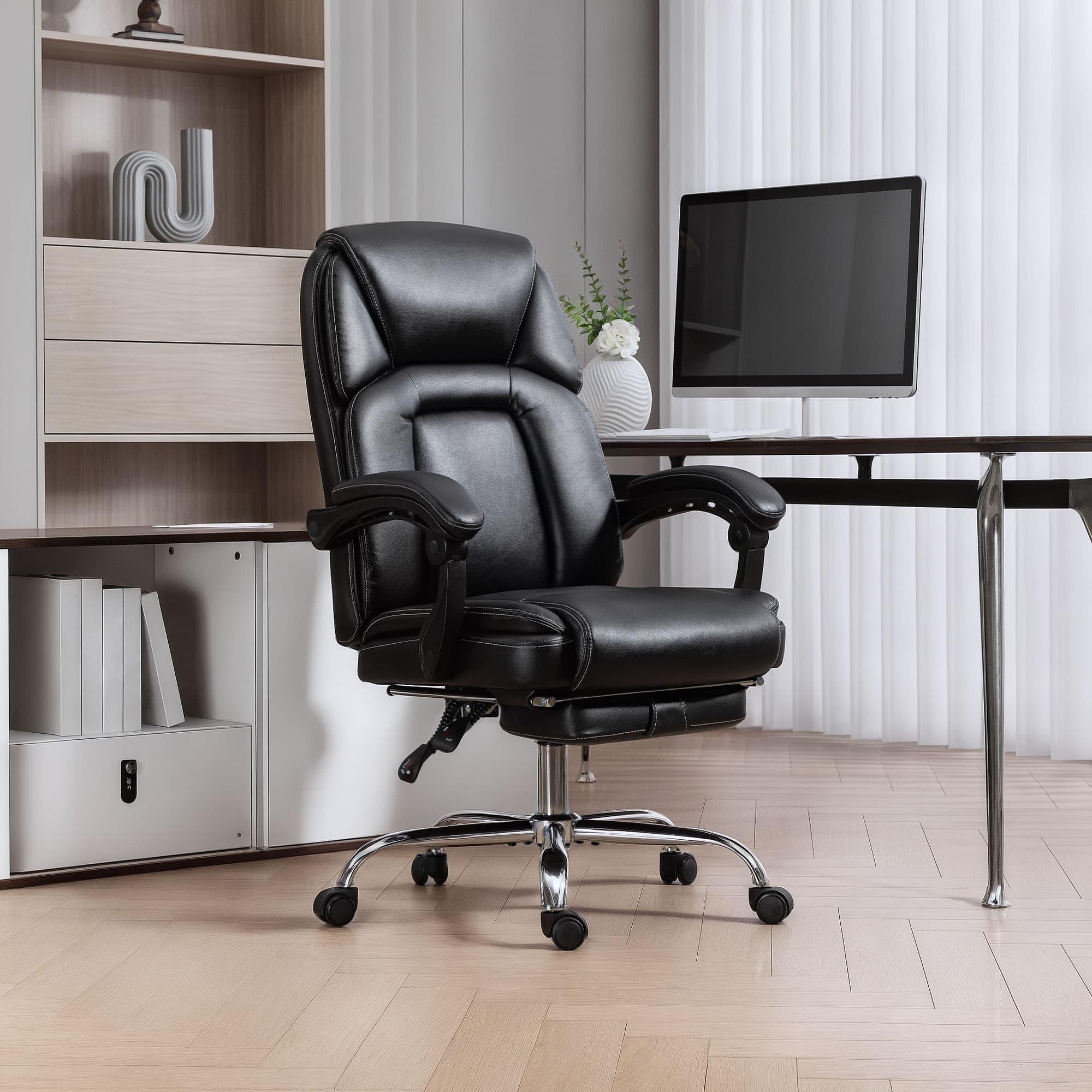 Discover Ultimate Comfort in this Black Reclining Office Chair - image 5