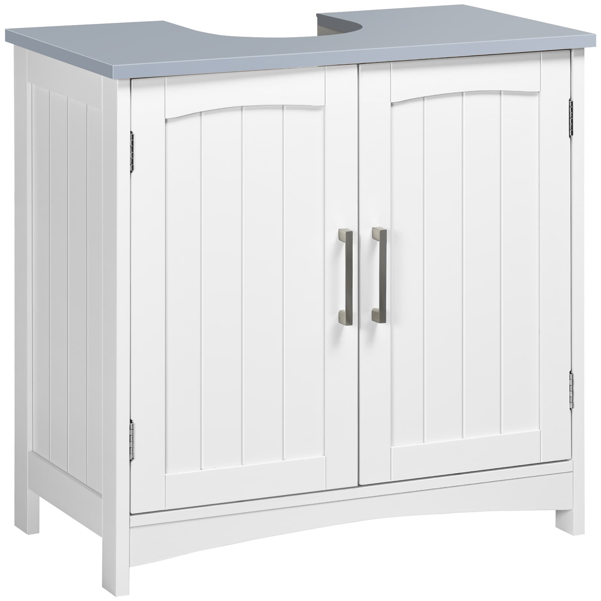 White Under-Sink Cabinet with Adjustable Shelves - image 8