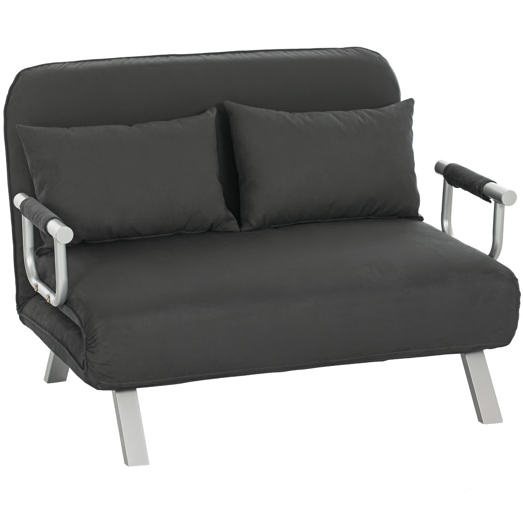Transform Your Space with this Charcoal Grey Click-Clack Sofa Bed - Charcoal grey