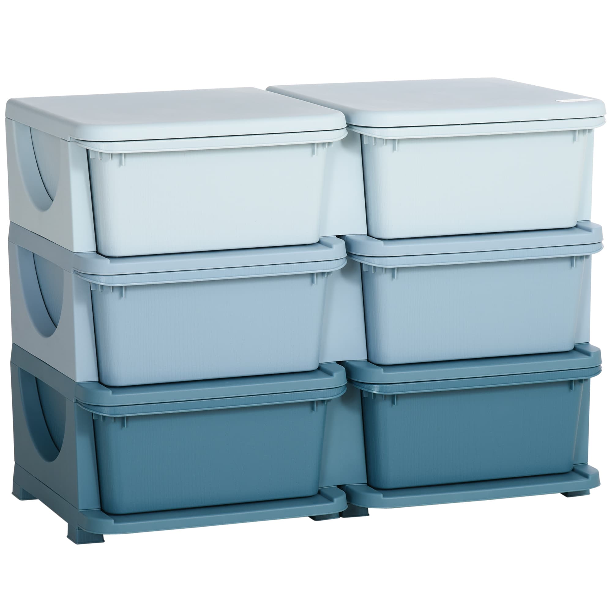 Blue 6-Drawer Kids Storage Unit for Effortless Tidy-Ups