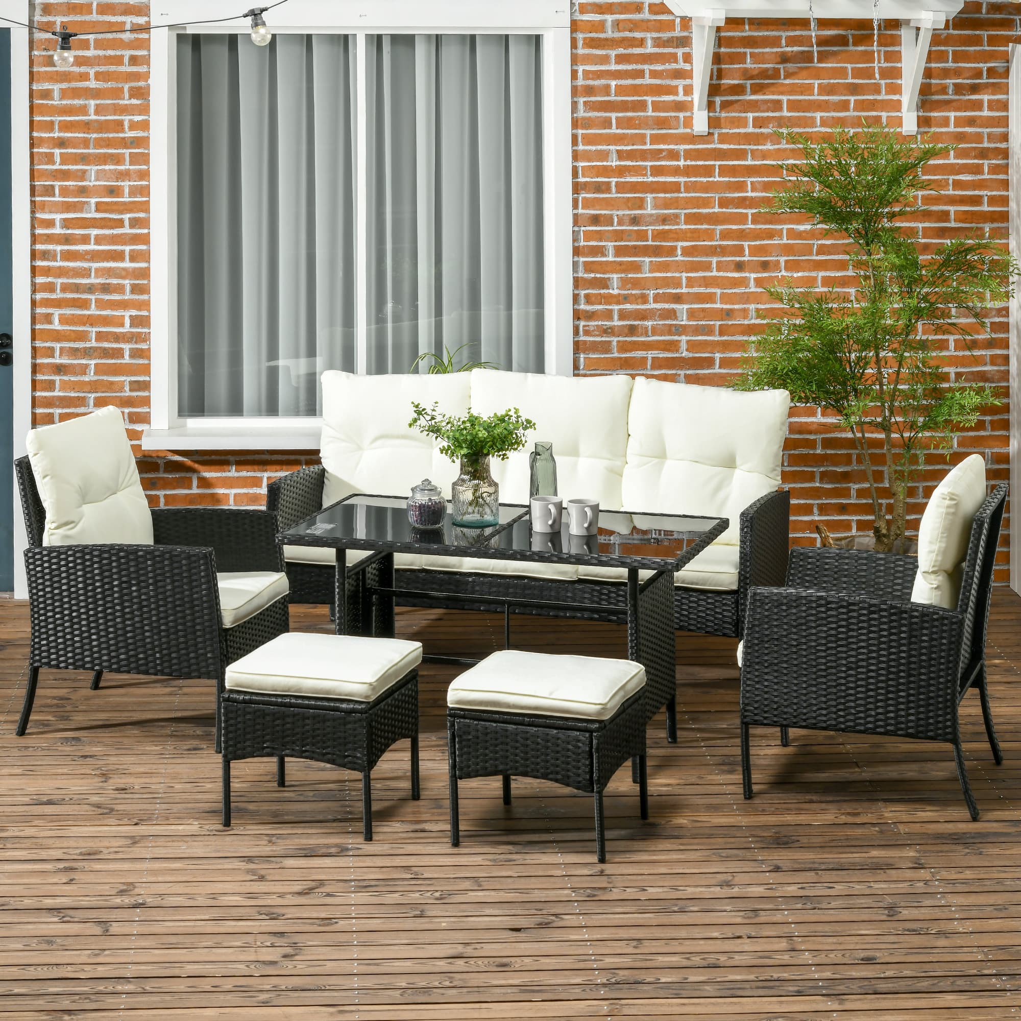 Transform Your Patio With This 6-Piece Rattan Sofa Set - image 3