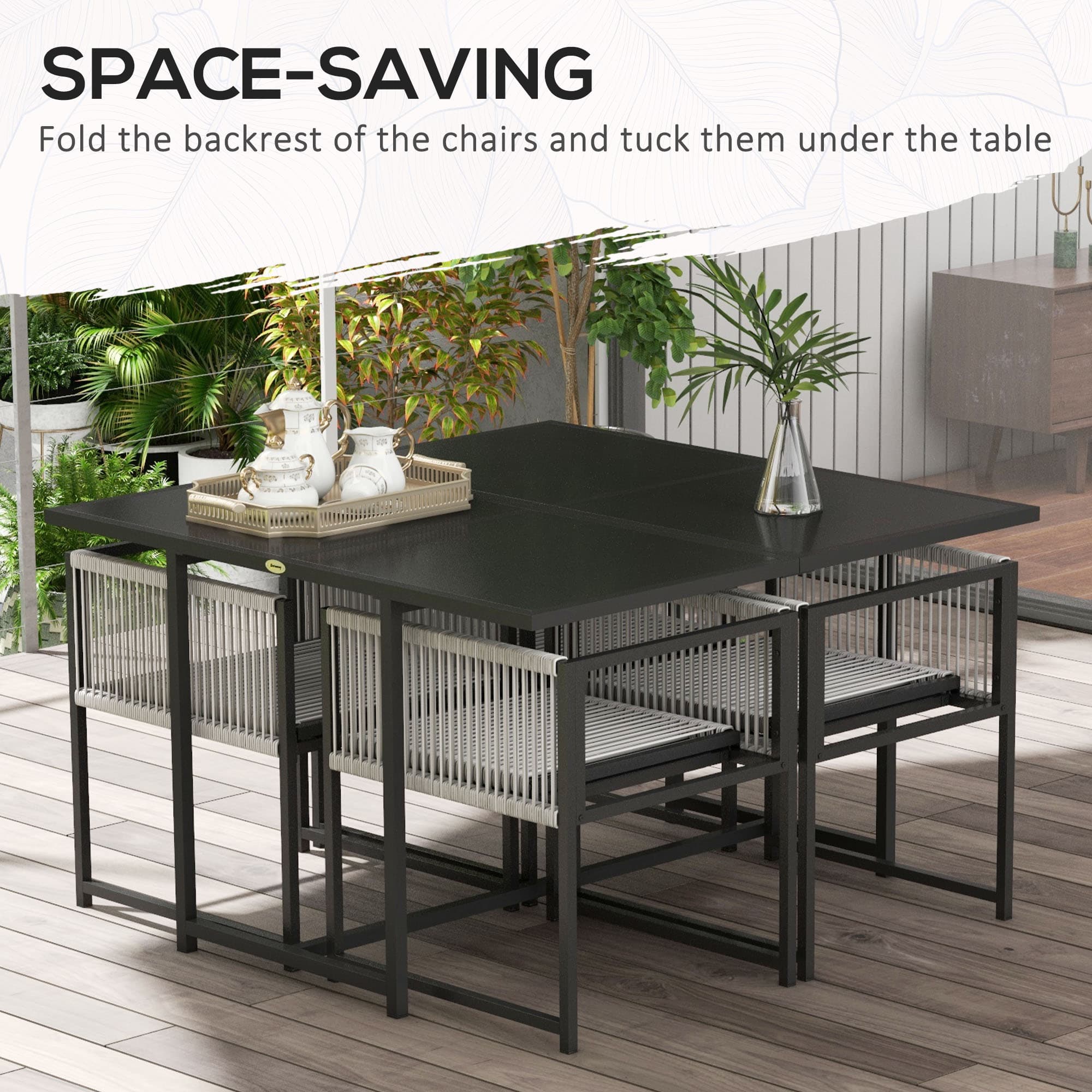 Transform Your Space with this 5-Piece Metal Dining Set - image 1