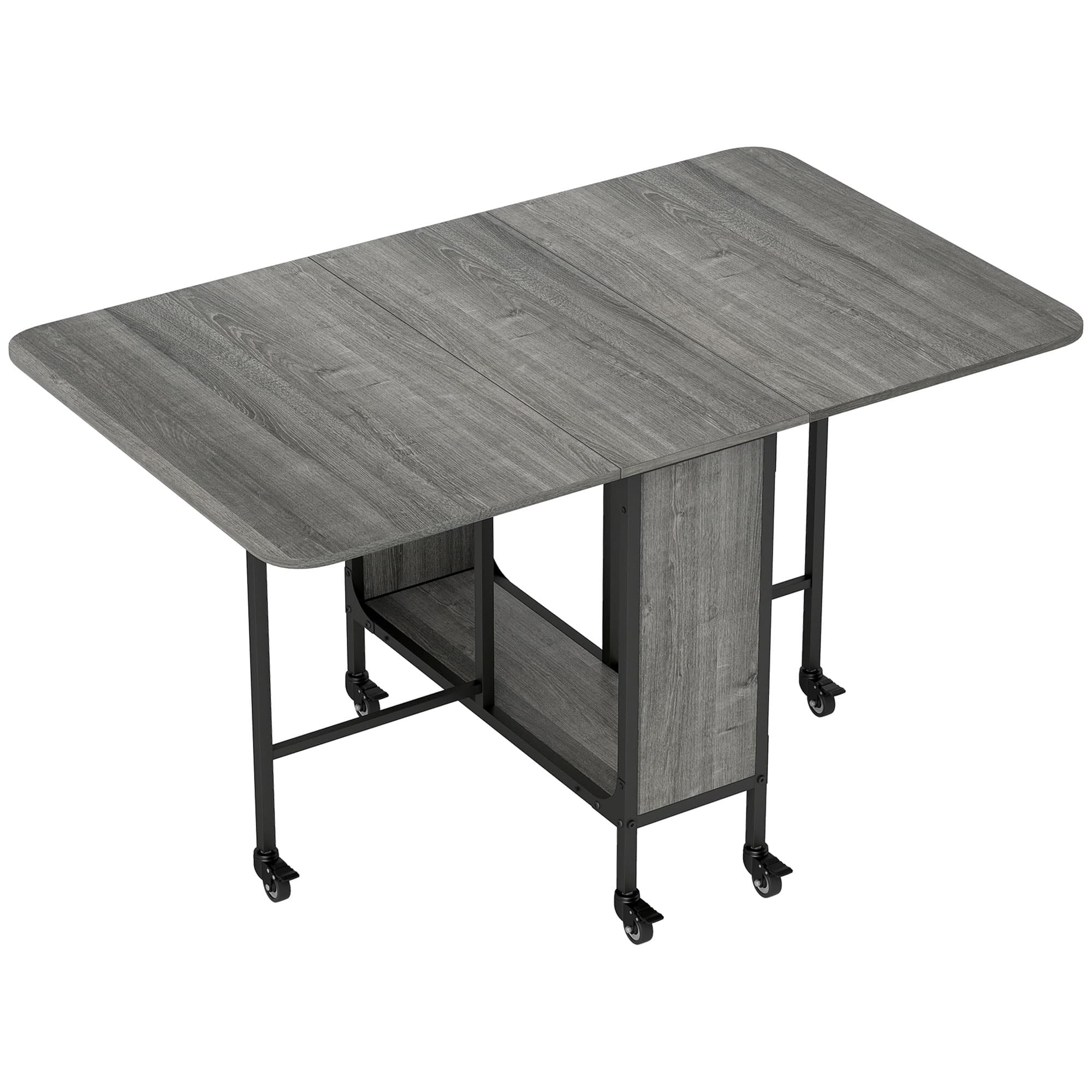 Transform Your Space with this 6-Seater Drop Leaf Dining Table - Grey