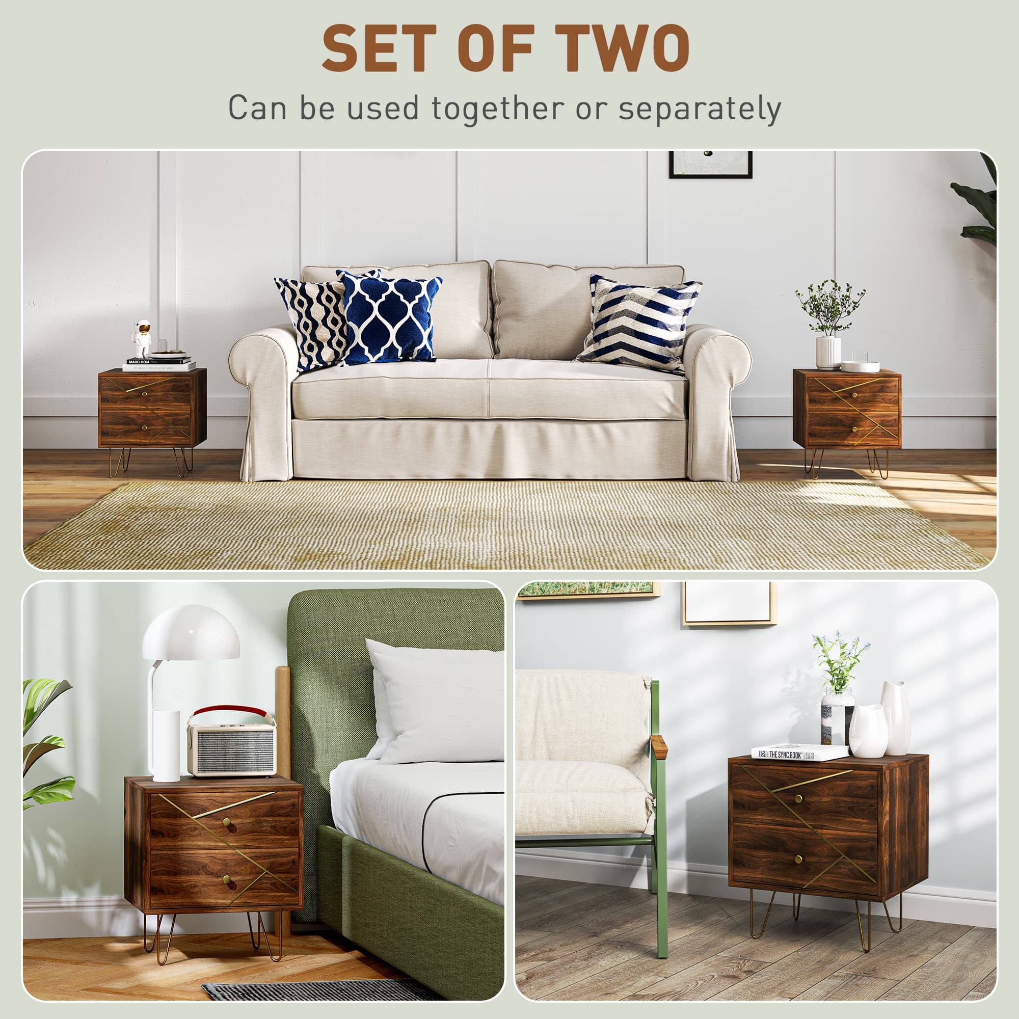 Transform Your Bedroom With This Modern Bedside Table Set - image 1