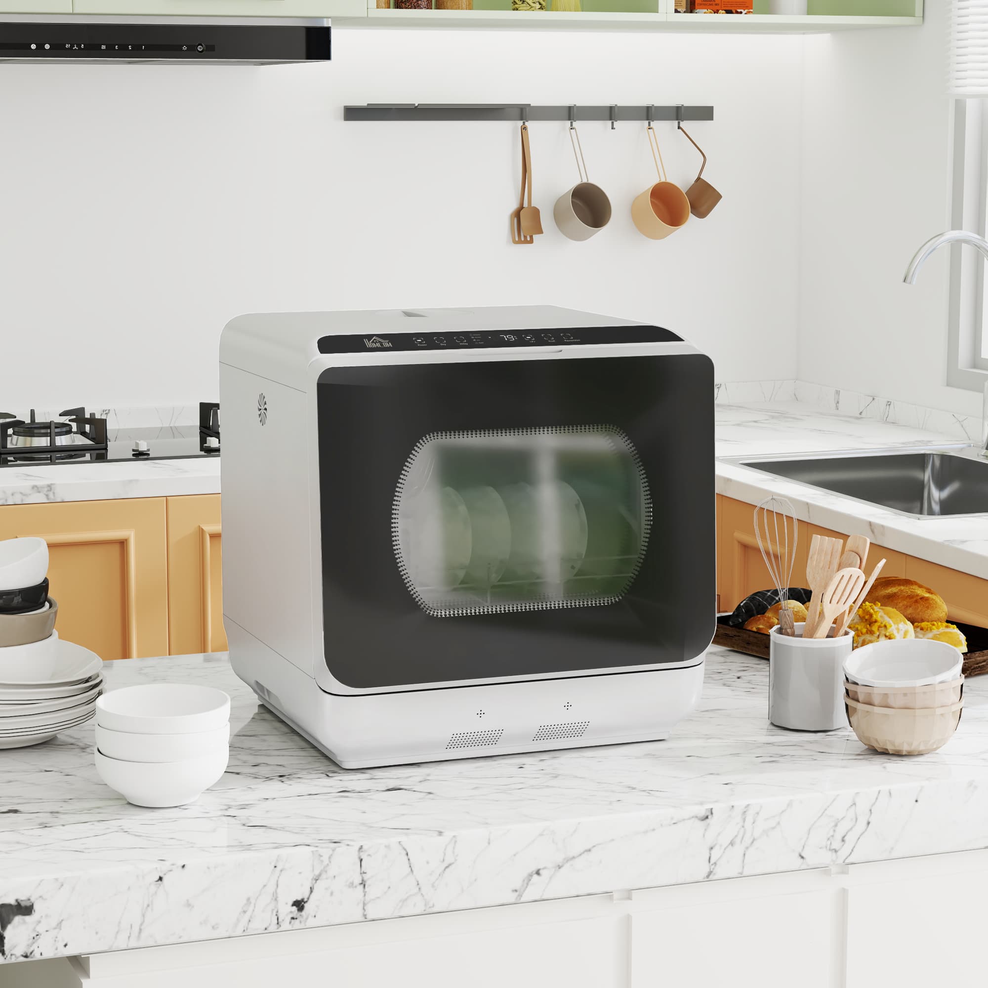 Compact Tabletop Dishwasher with Built-In 6L Tank - image 8