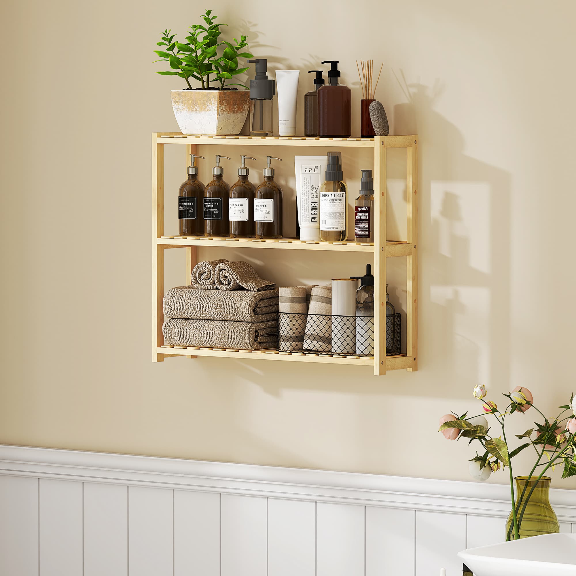 Transform Your Space with this 3-Tier Bamboo Bathroom Rack - image 5