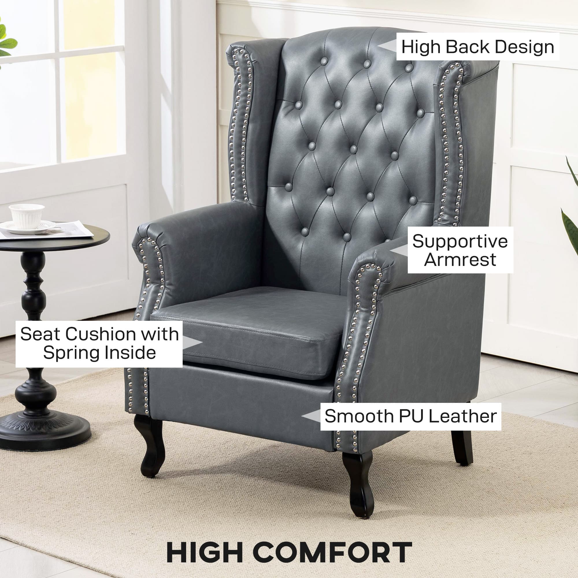 Transform Your Living Space with this Grey Chesterfield Armchair - image 2