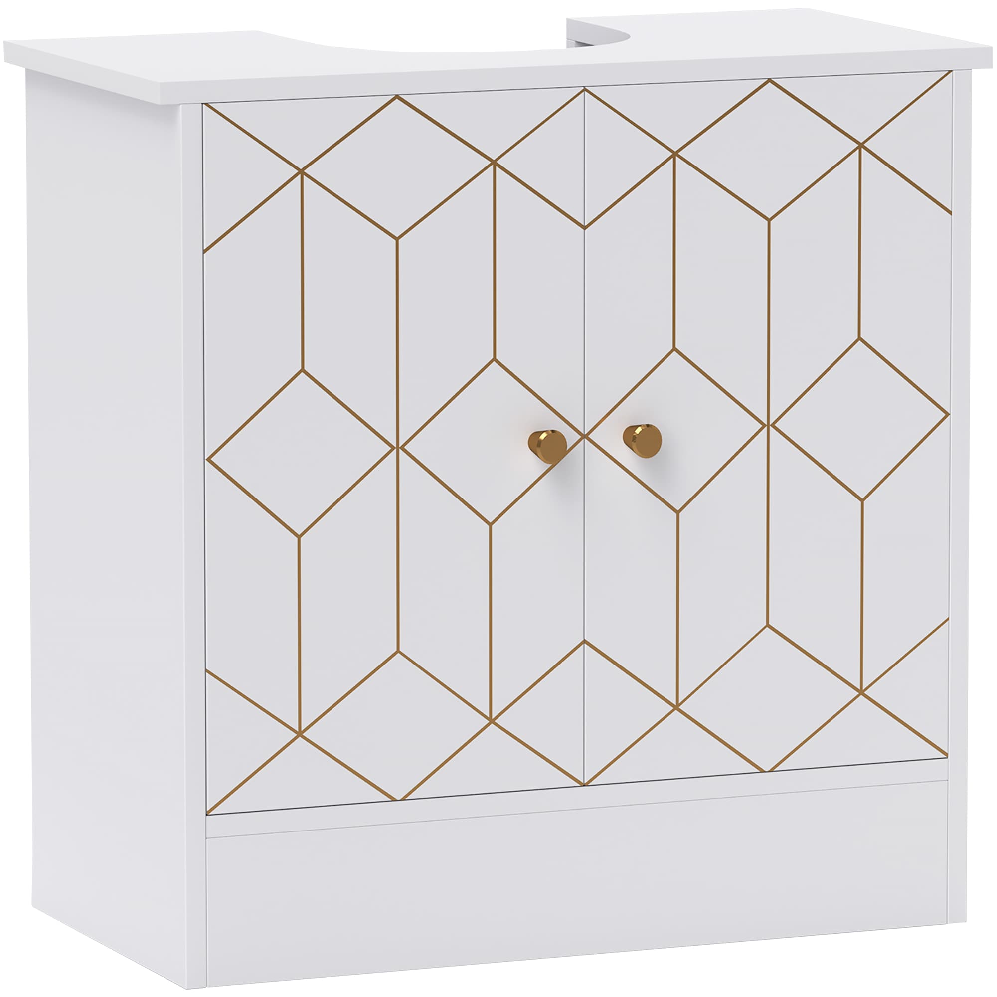 Transform Your Bathroom with this Elegant Under Sink Cabinet - White
