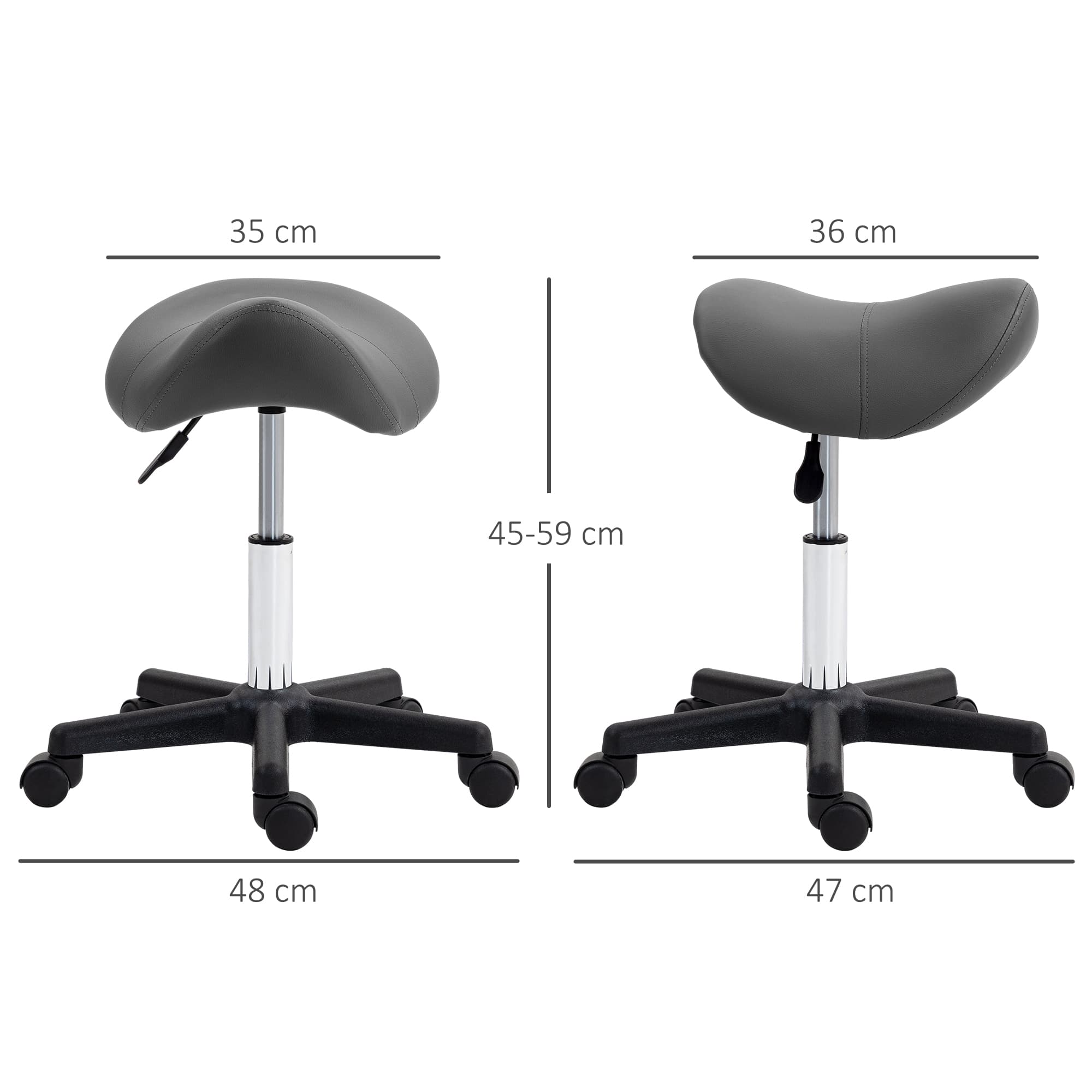 Grey Saddle Stool for Beauty, Spa and Studio Work - image 8