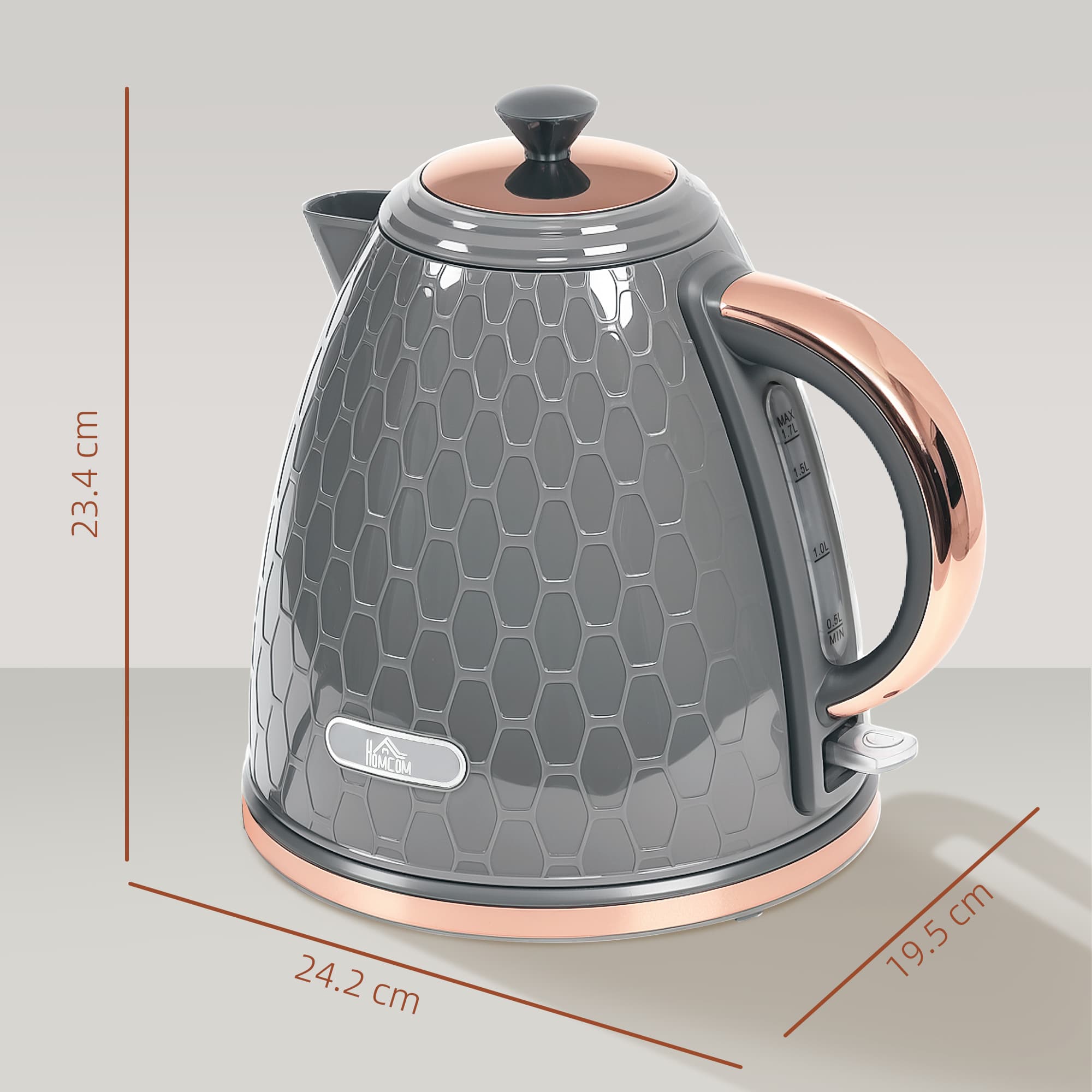 Grey Honeycomb Rapid Boil Kettle for Everyday Tea - image 3