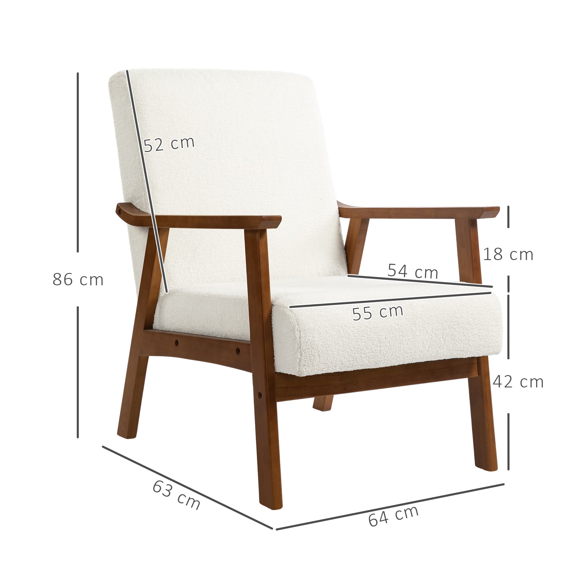 Transform Your Space with this Mid Century Boucle Accent Chair - image 5