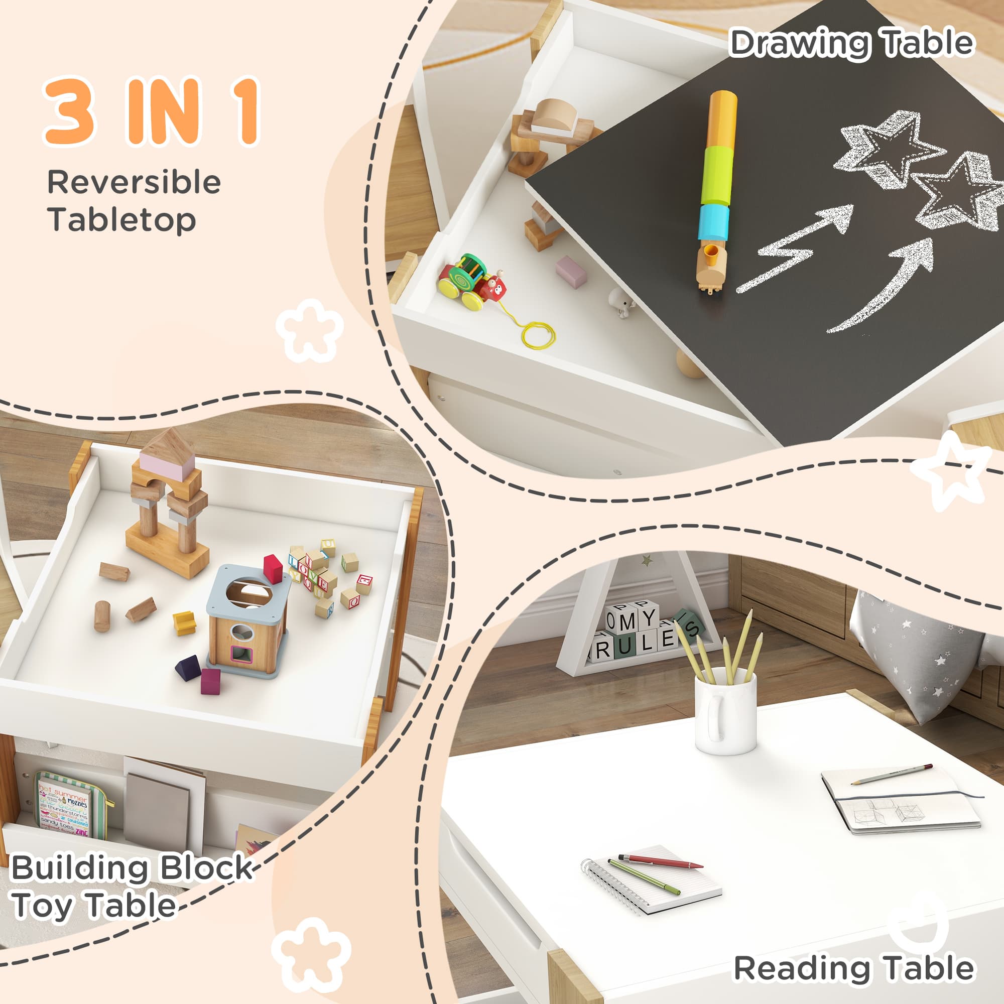 Transform Playtime with this 3-Piece Kids Table Set - image 4