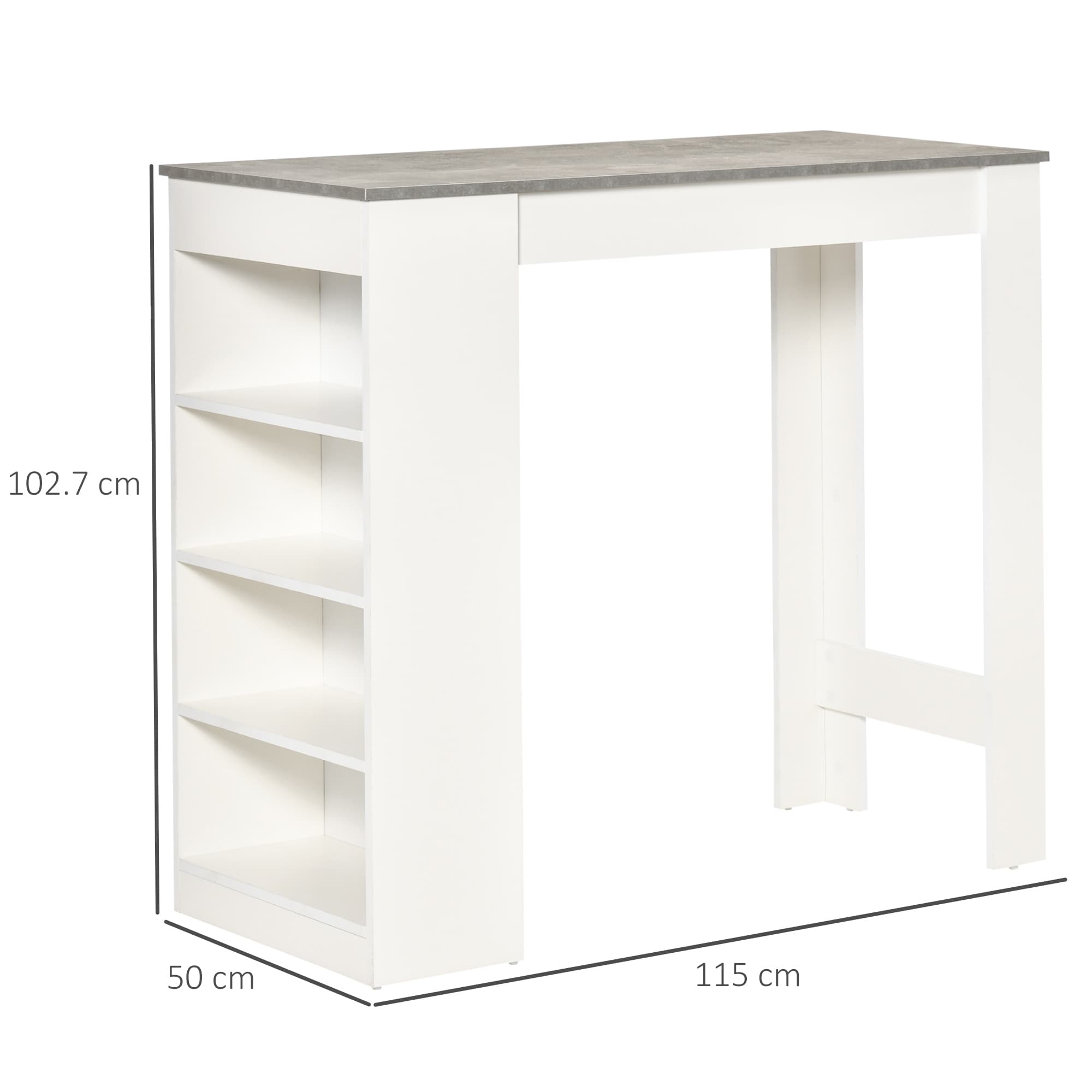 Transform Your Space with this Grey Storage Bar Table - image 1