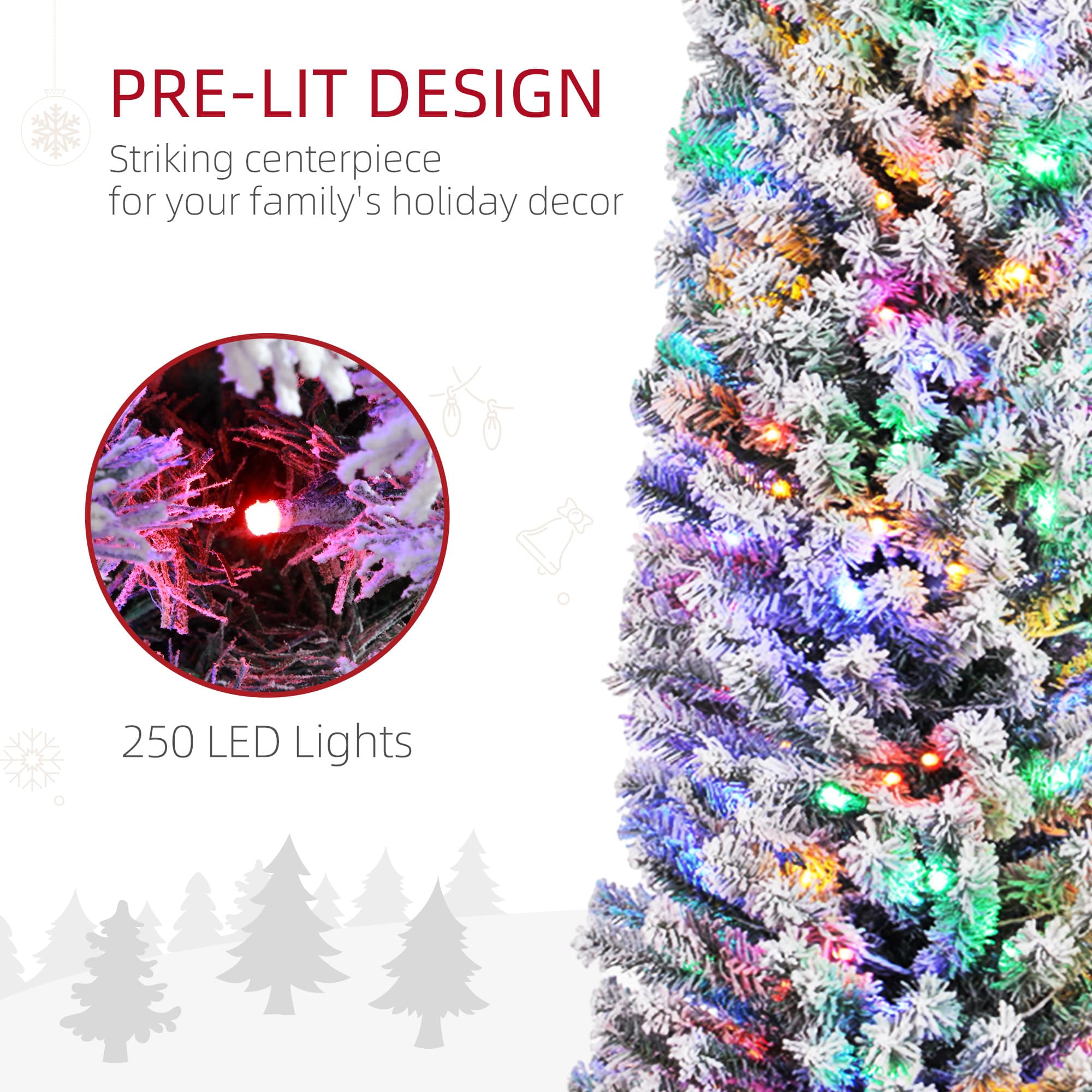 Transform Your Home with this 7ft Pre-Lit Snowy Christmas Tree - image 1