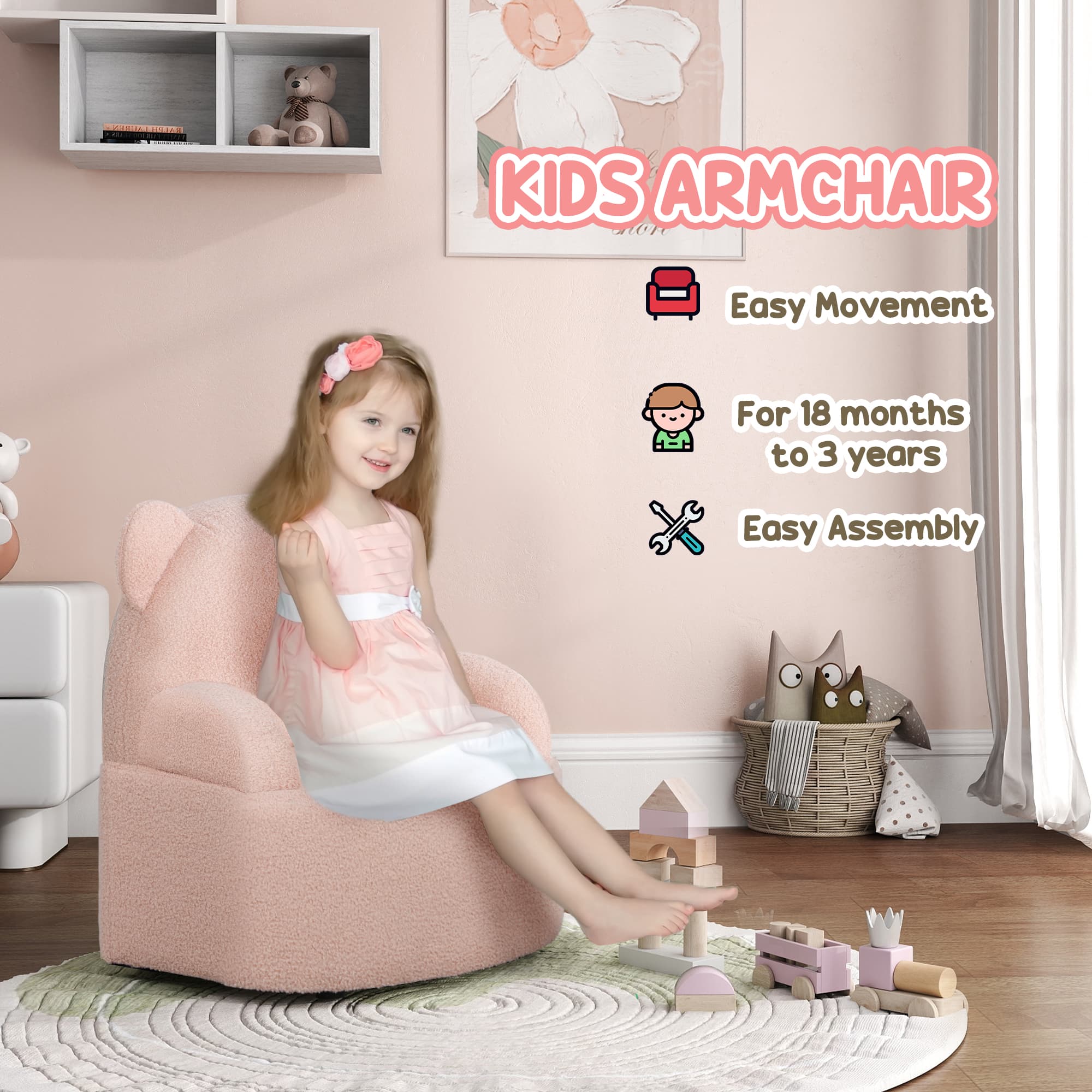 Transform Playtime with this Cosy Pink Bear Armchair - image 5