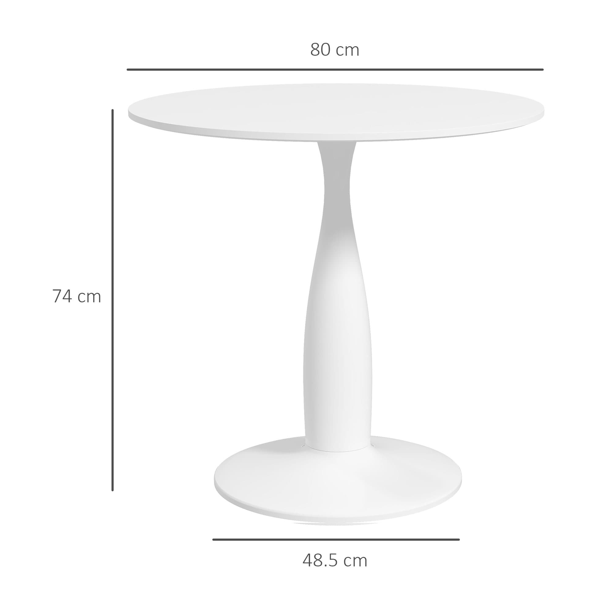 White Round Dining Table for Compact Dining Spaces - image 2