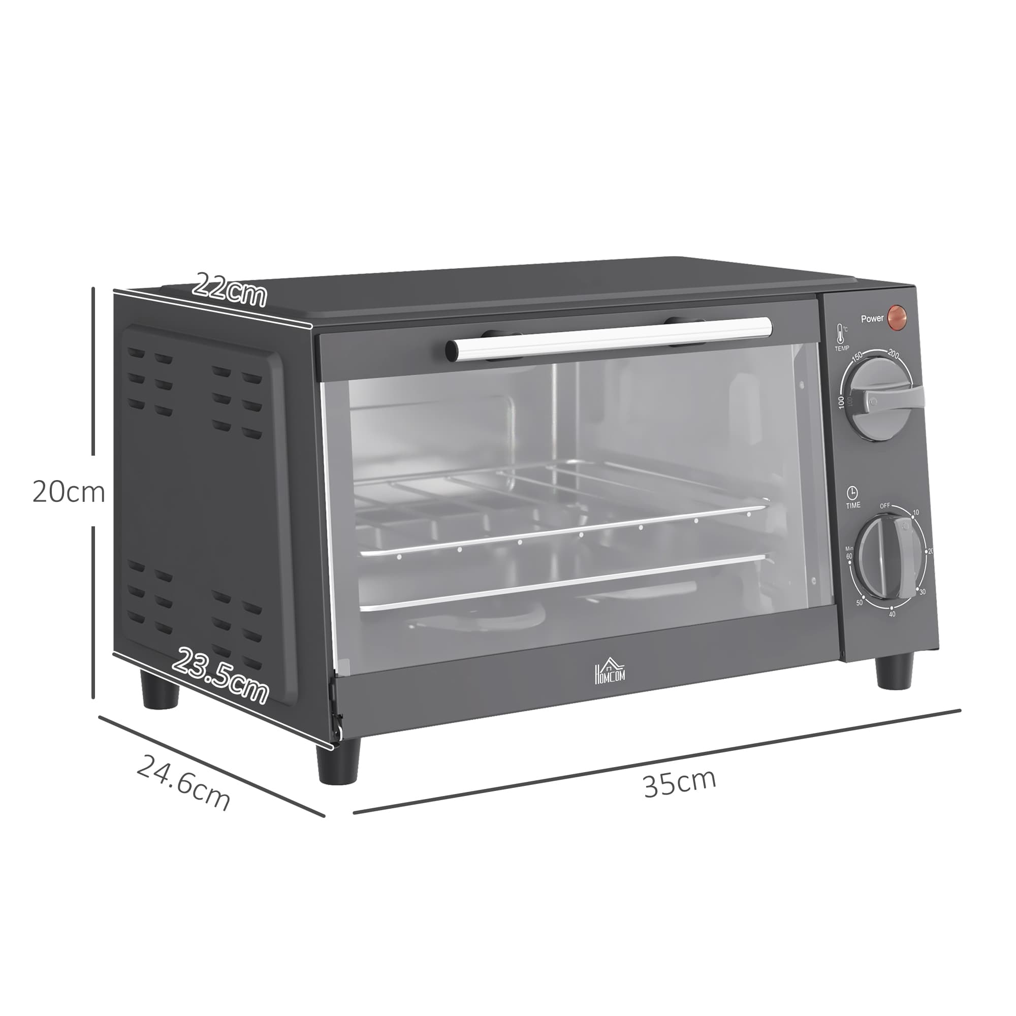 Compact 9L Countertop Oven with 60-Minute Timer - image 2