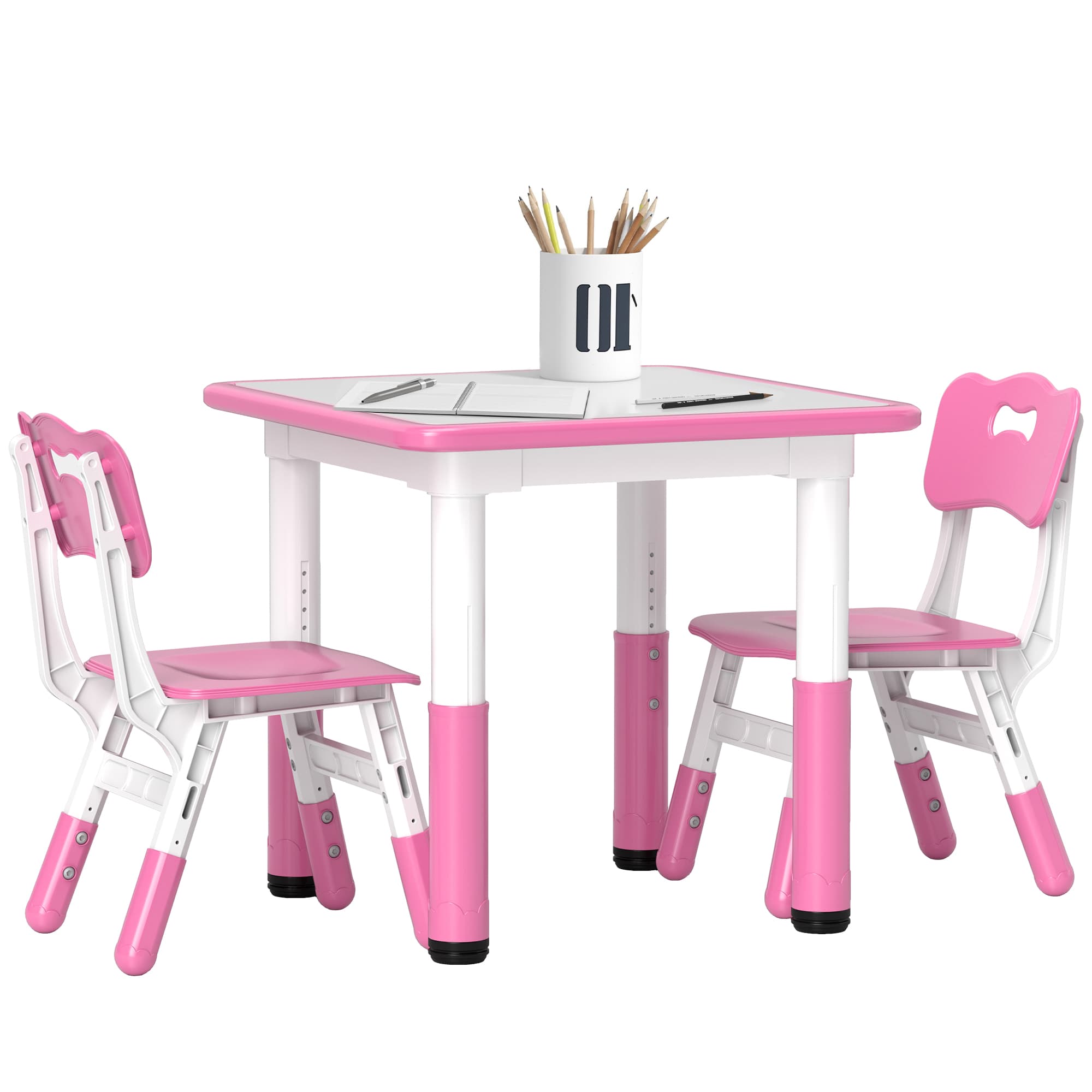 Transform Playtime With This Adjustable Pink Toddler Table Set - Pink