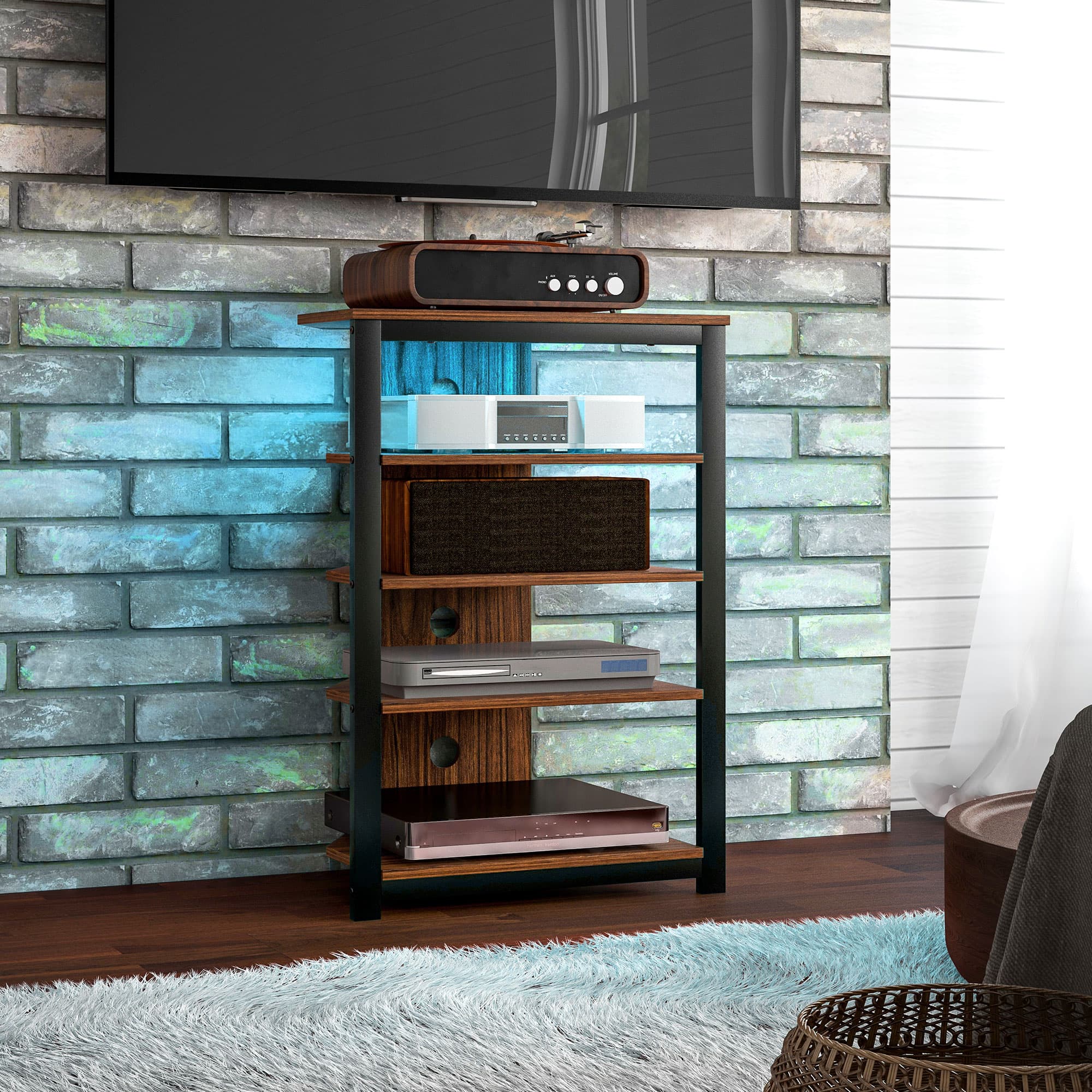 Transform Your Corner Space with This 4-Tier LED TV Stand - image 5