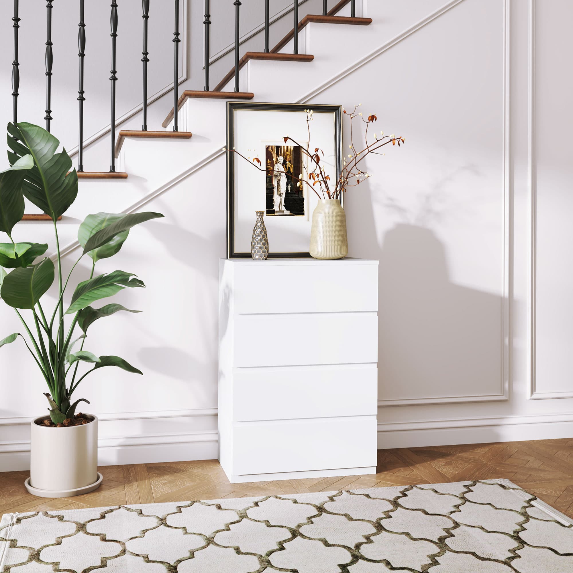 Modern White 4-Drawer Chest for Effortless Organisation - image 3