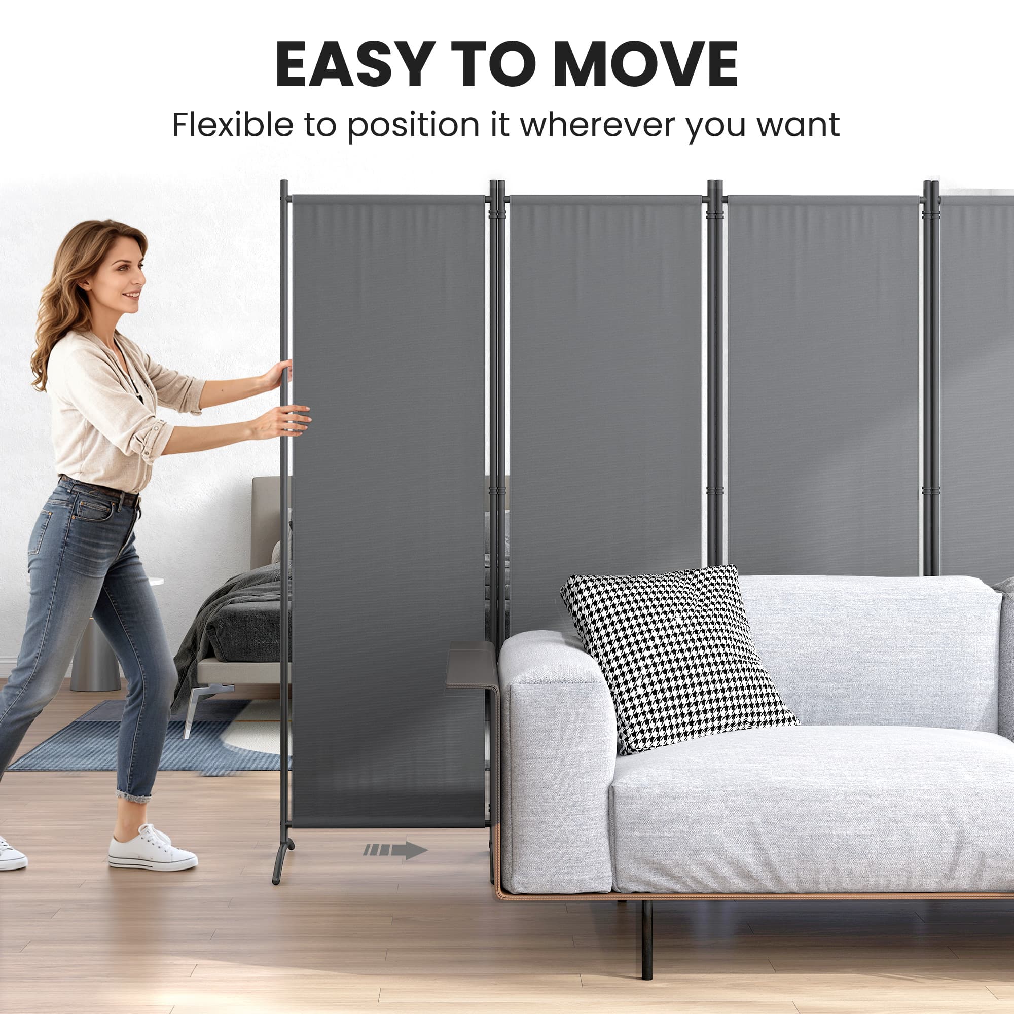 Create Instant Privacy with this 4-Panel Folding Room Divider - image 1