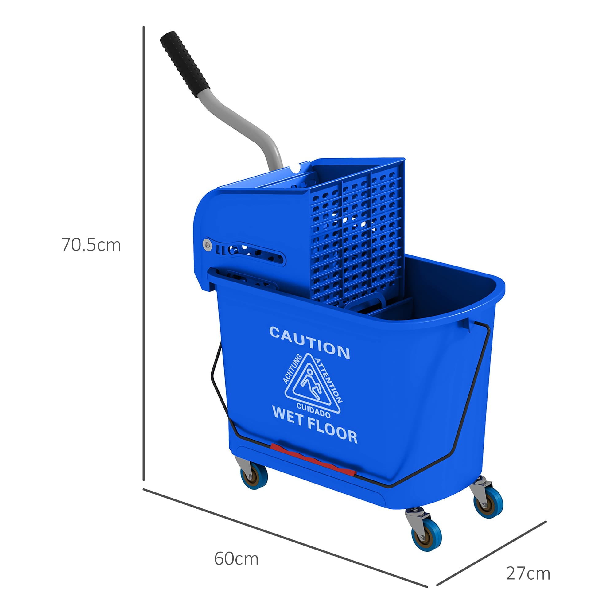 20-Litre Mop Bucket with Wringer and Built-In Separation - image 6