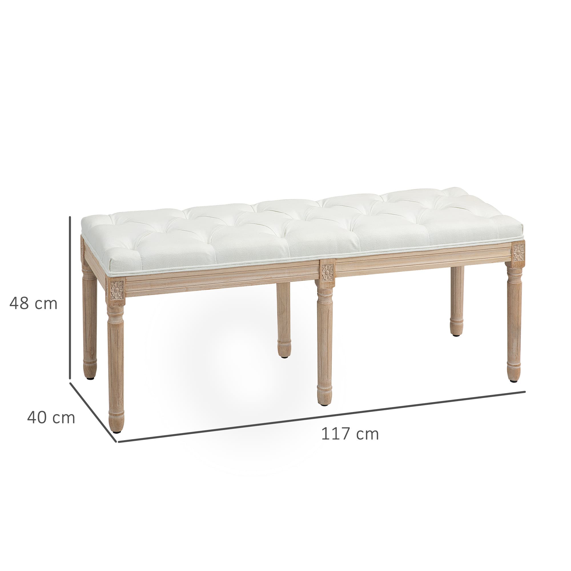 Transform Your Space with this Vintage French Cream Bench - image 4