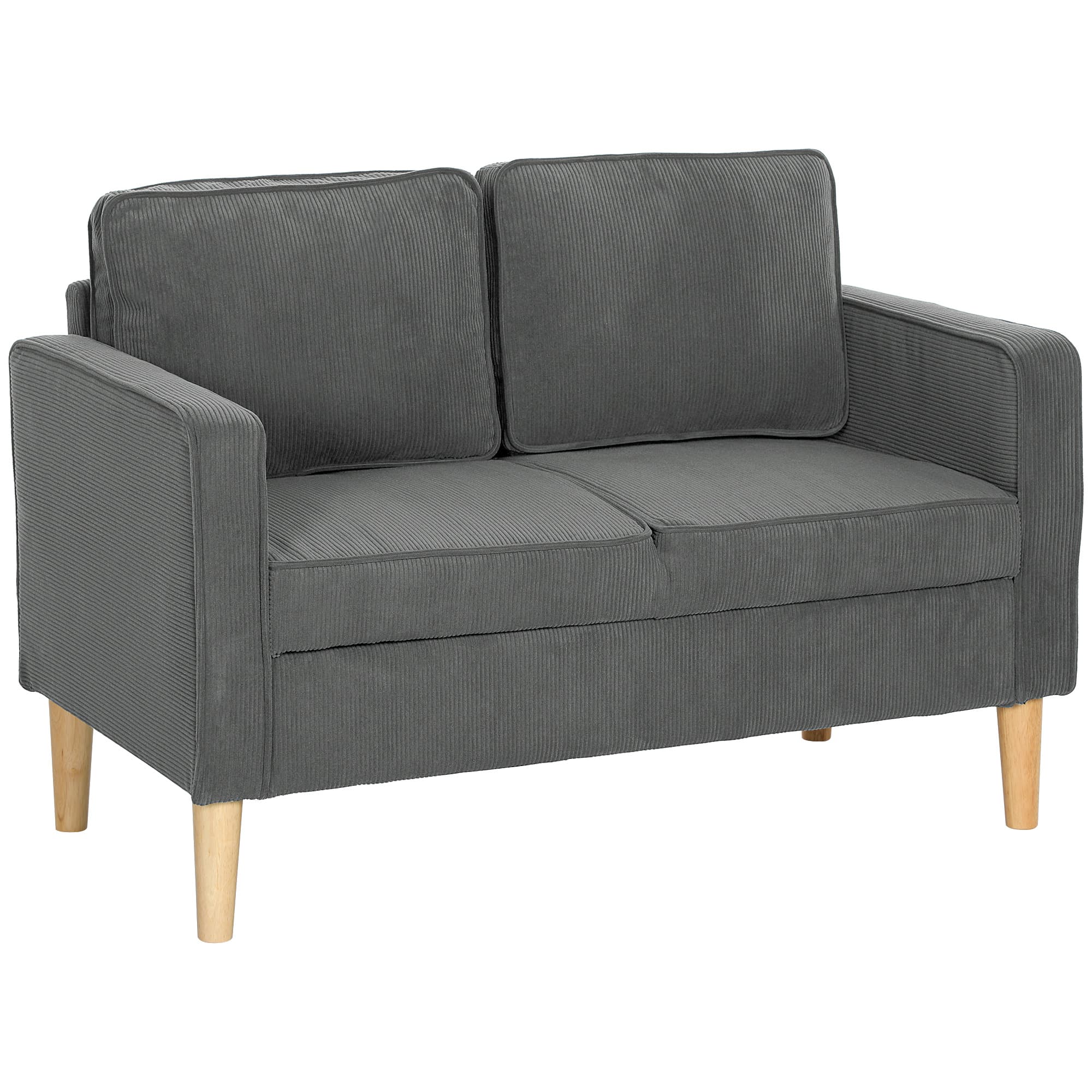 Transform Your Space with this Grey Corduroy Storage Sofa - Grey