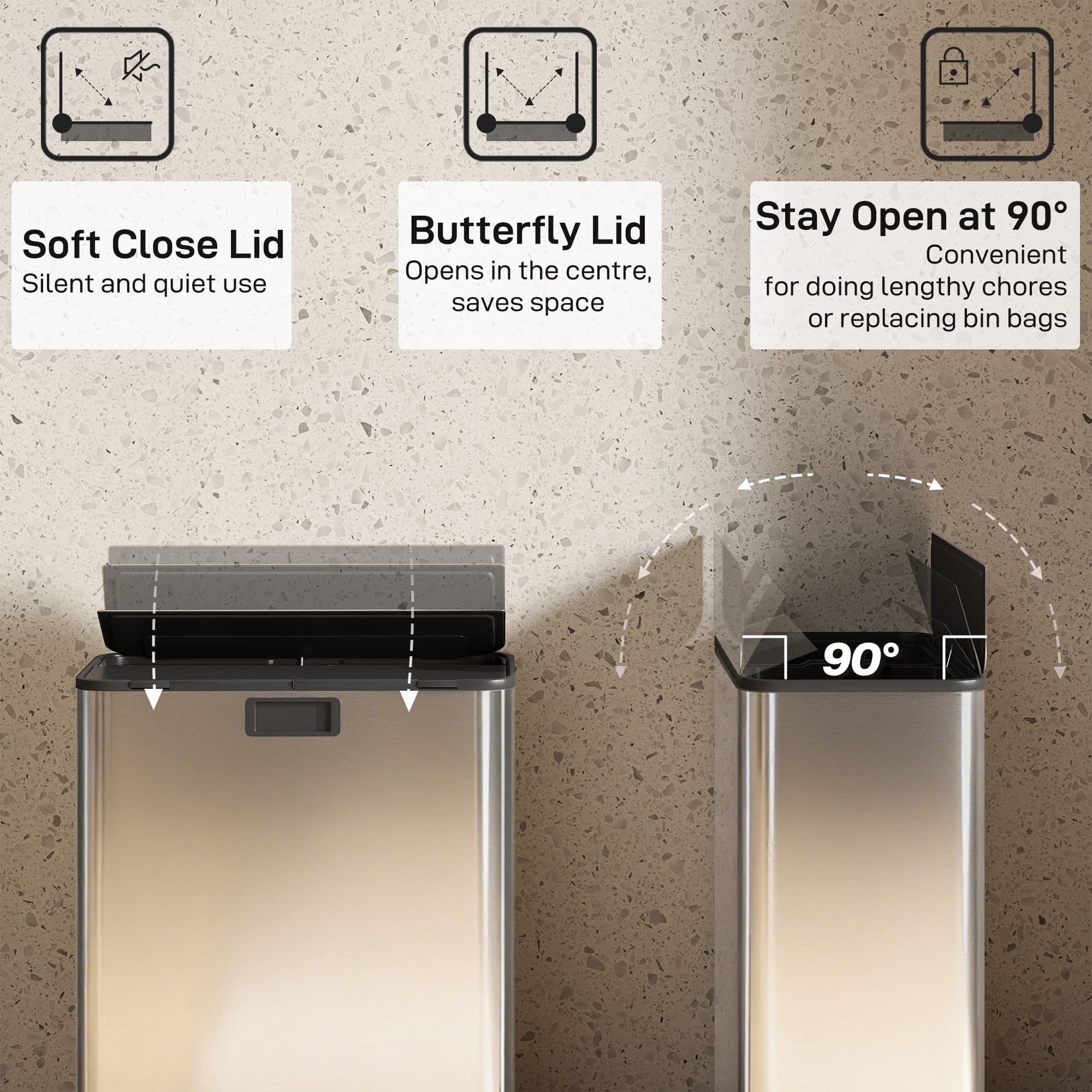 Effortless Recycling with the 56L Dual Compartment Kitchen Bin - image 2