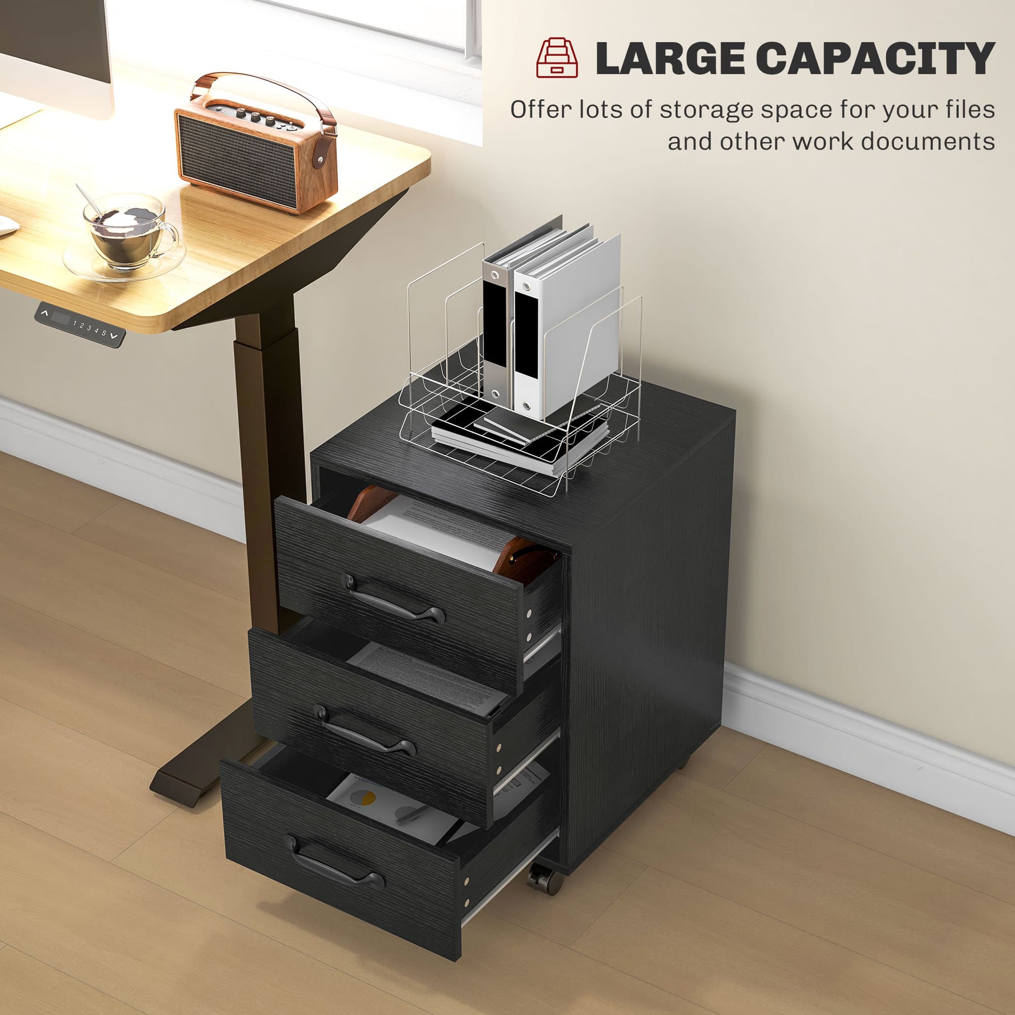 Transform Your Workspace with this Mobile 3-Drawer Cabinet - image 3