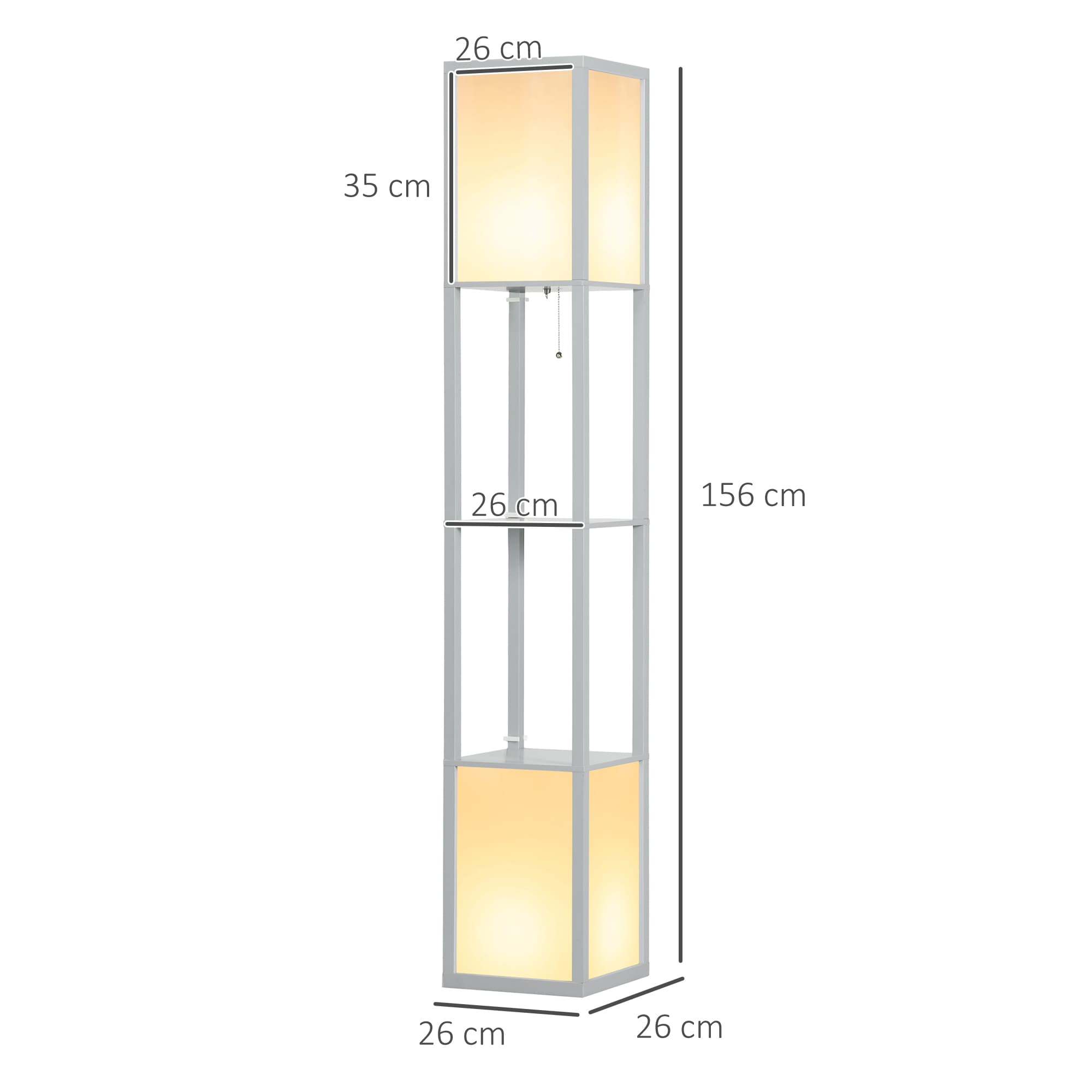 Transform Your Space With This Grey Shelf Floor Lamp - image 4