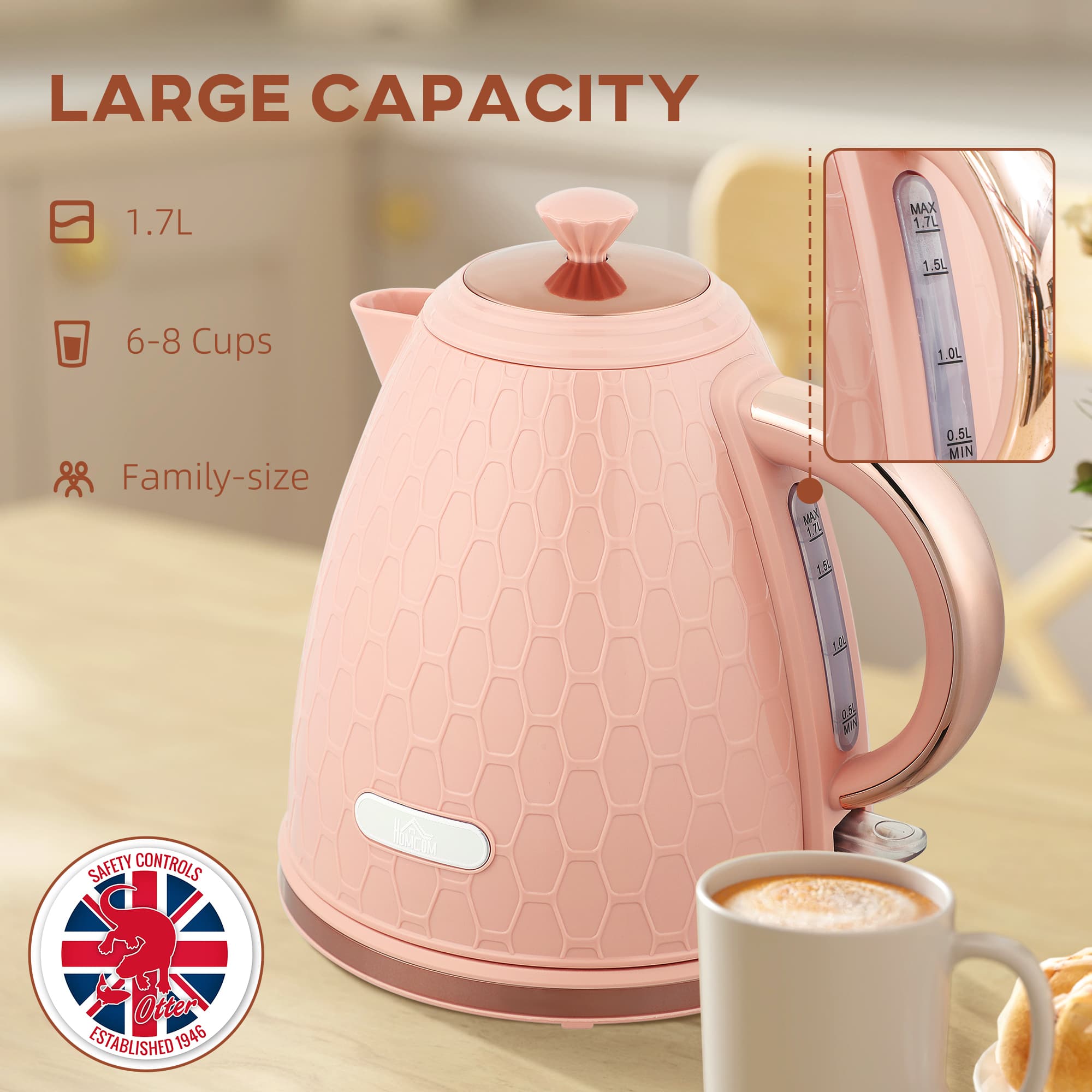 3kW Light Pink Rapid Boil Kettle - image 7